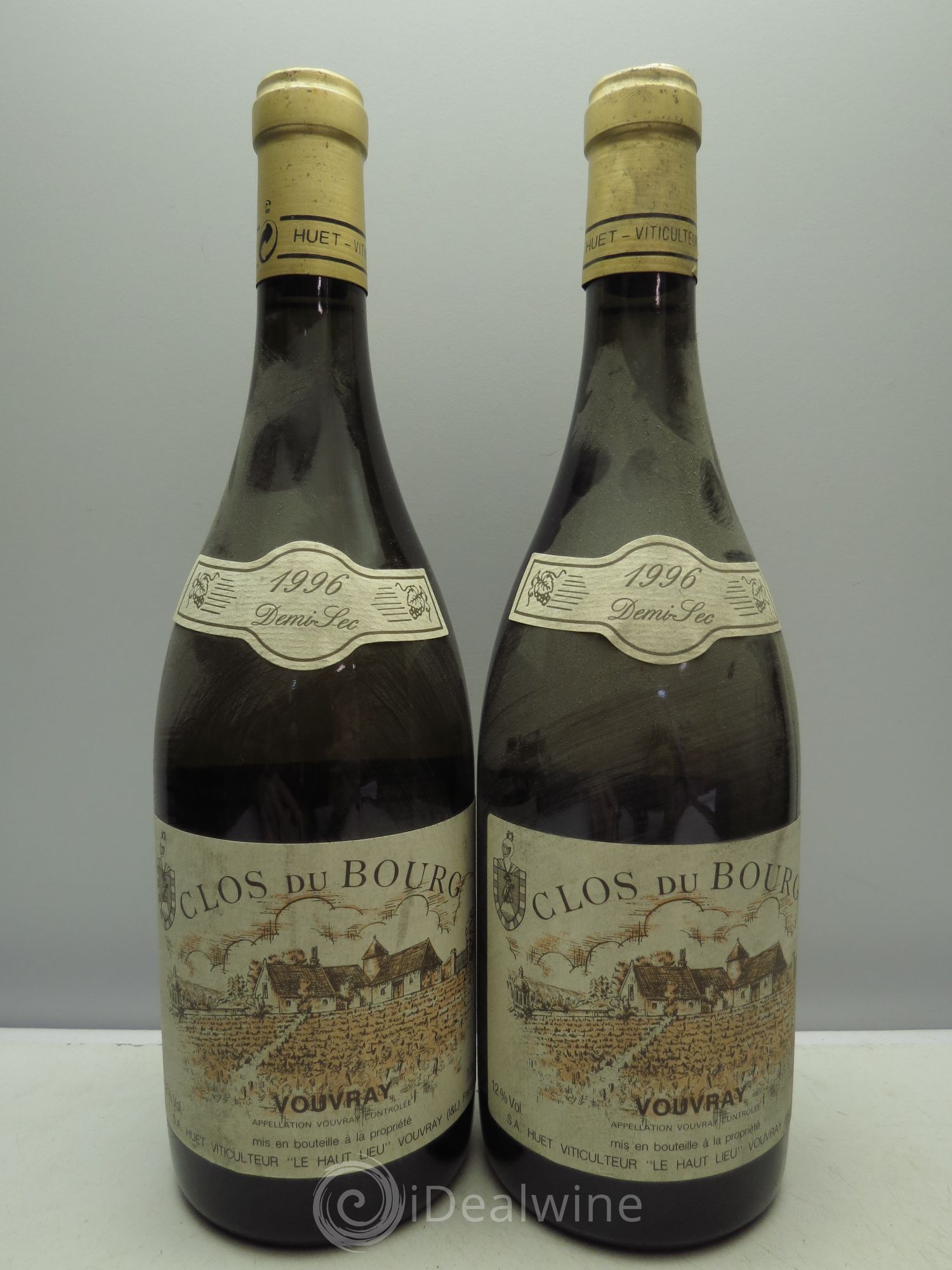 Vouvray Clos du Bourg Sec Domaine Huet (demi-sec) 1996 - Lot de 2 bouteilles - 0