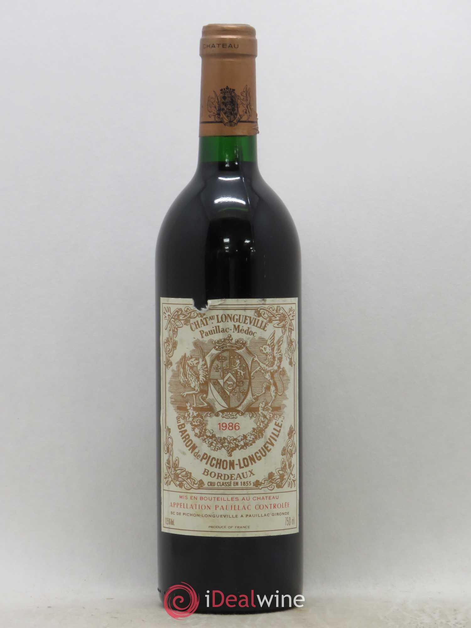 Pichon Longueville Baron 2ème Grand Cru Classé 1986 - Lot de 1 bouteille - 0