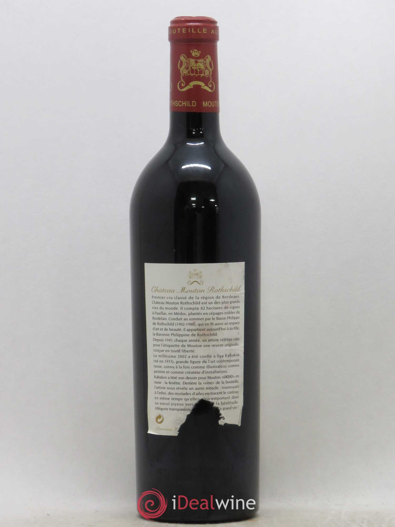 Château Mouton Rothschild 1er Grand Cru Classé 2002 - Lot de 1 bouteille - 1
