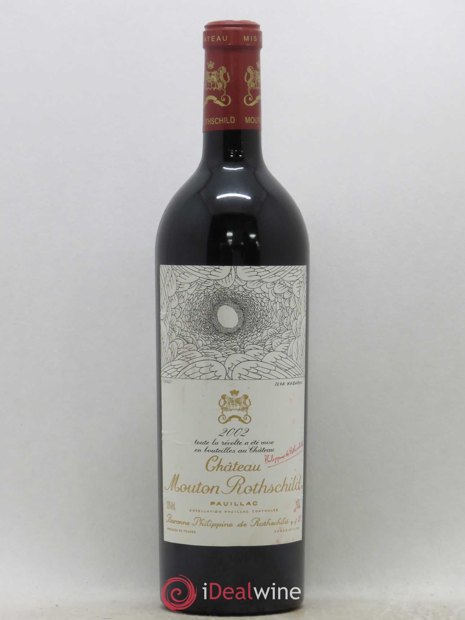 Château Mouton Rothschild 1er Grand Cru Classé 2002 - Lot de 1 bouteille - 0