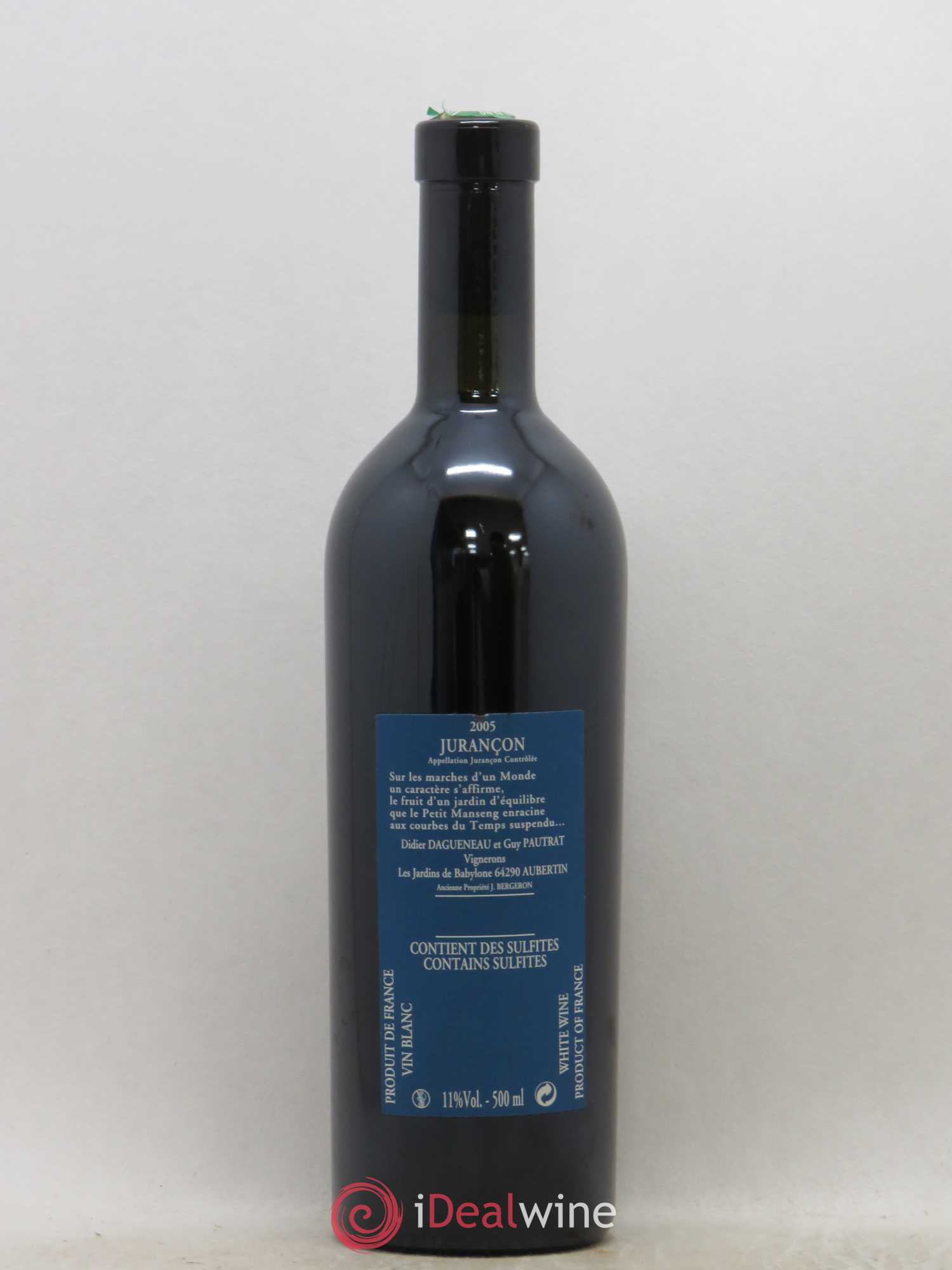 Vin de France (anciennement Jurançon) Jardins de Babylone Didier Dagueneau 2005 - Lotto di 1 bottiglia - 1