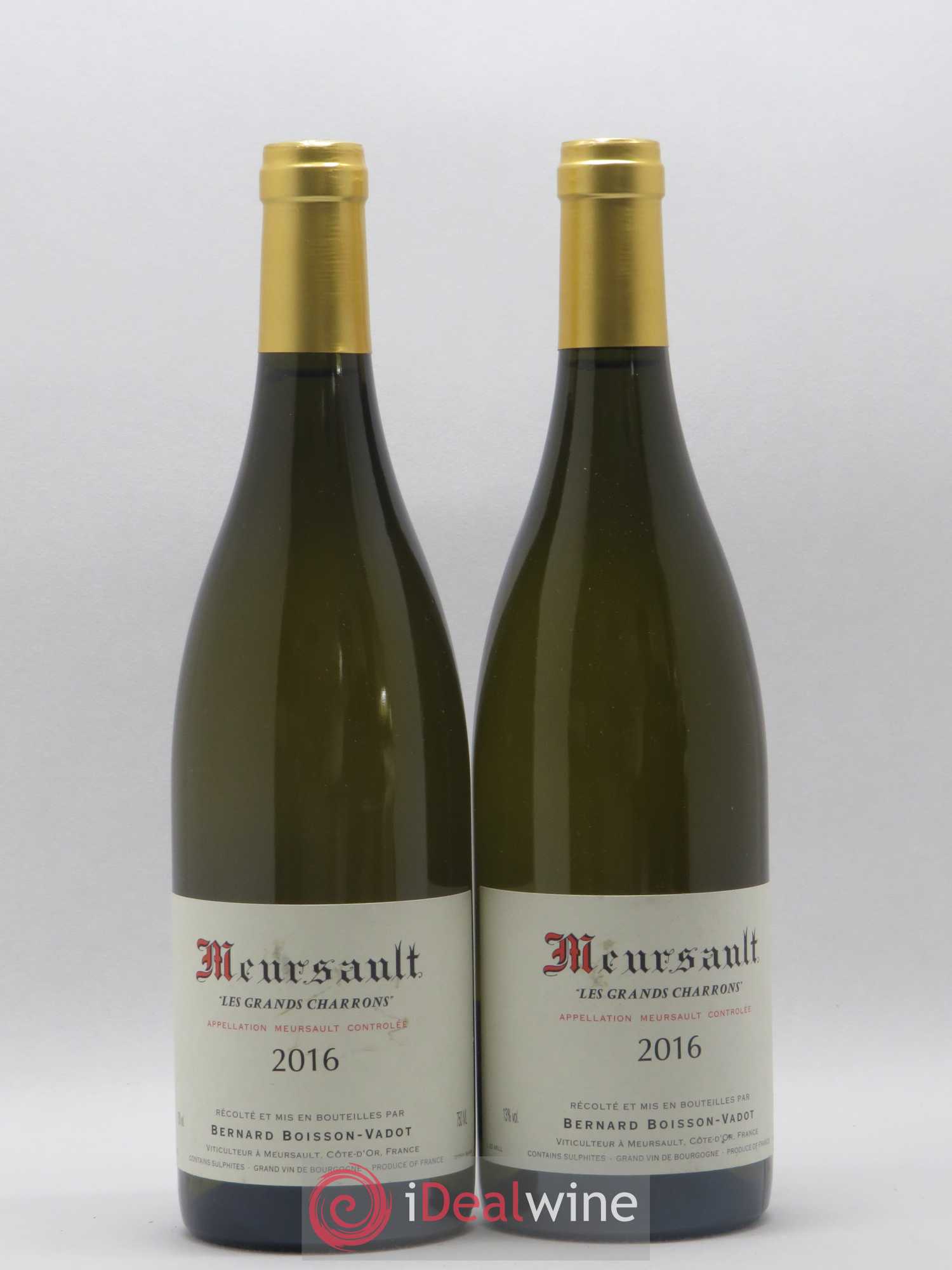 Meursault Les Grands Charrons Boisson-Vadot (Domaine) 2016 - Lot de 2 bouteilles - 0