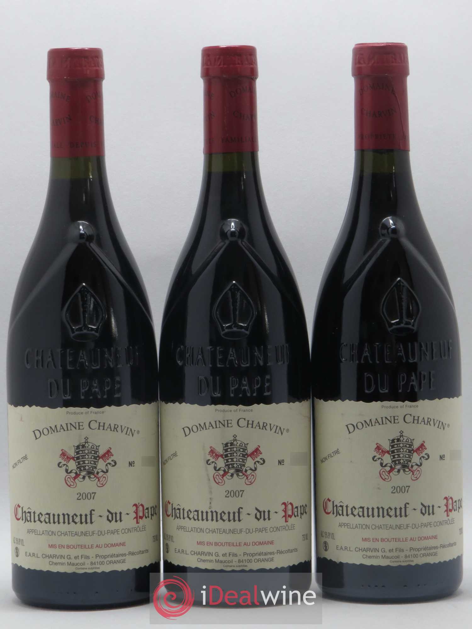 Châteauneuf-du-Pape Charvin (Domaine) 2007 - Lot de 3 bouteilles - 0