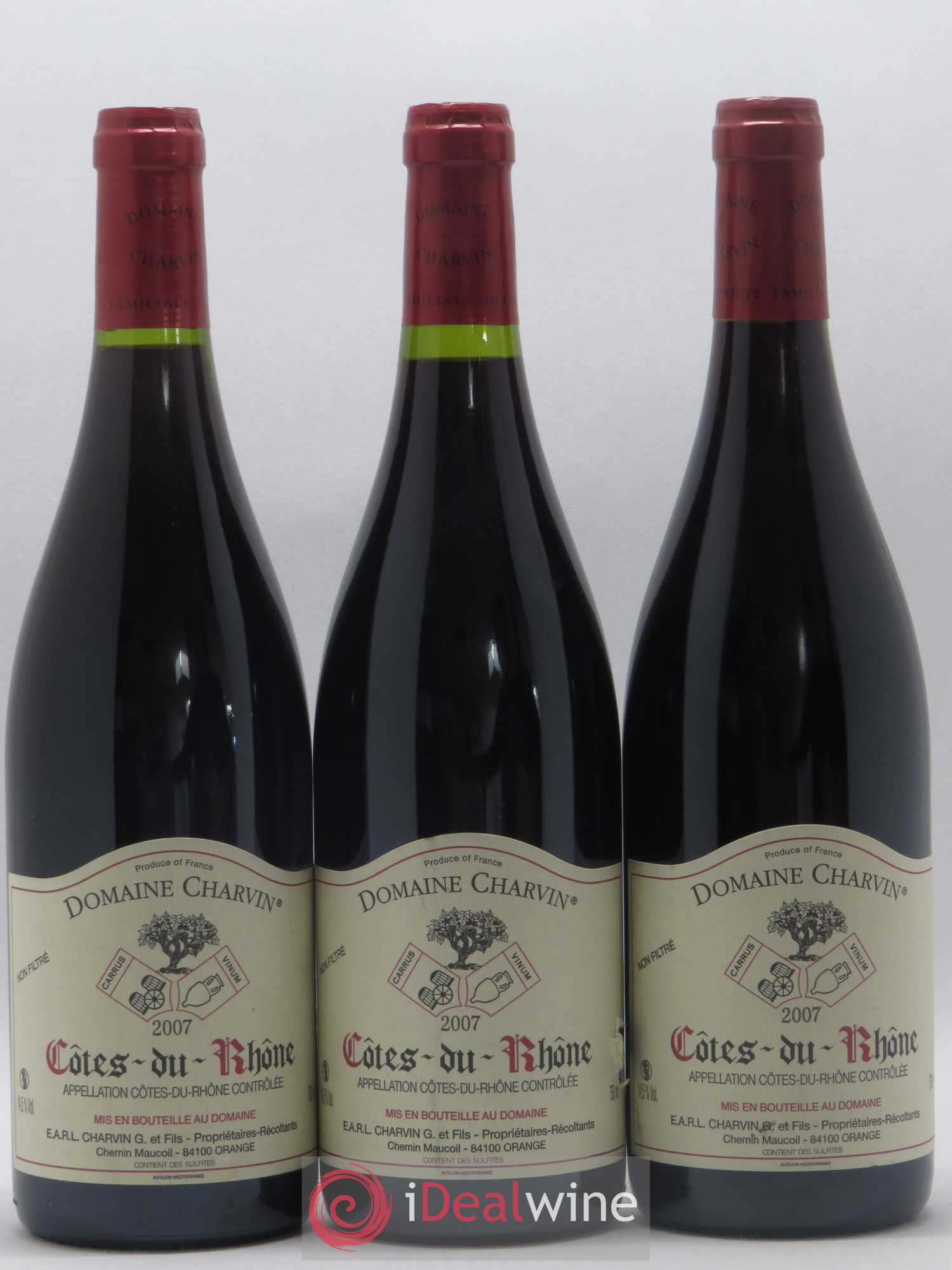 Côtes-du-Rhône Charvin (Domaine) 2007 - Lot de 3 bouteilles - 0