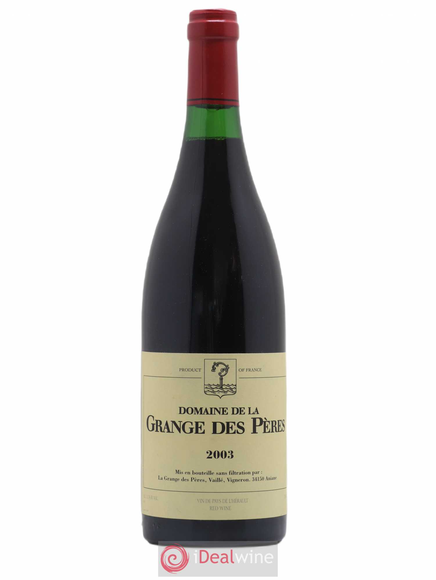 Pays d'Hérault Grange des Pères Laurent Vaillé 2003 - Lot de 1 bouteille - 0