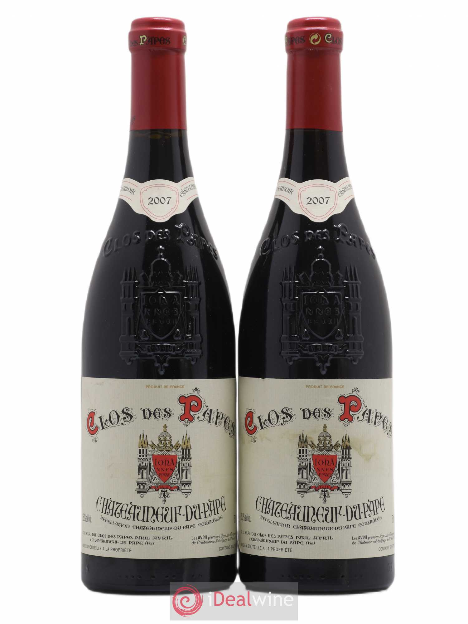 Châteauneuf-du-Pape Clos des Papes - Paul Avril 2007 - Lot de 2 bouteilles - 0