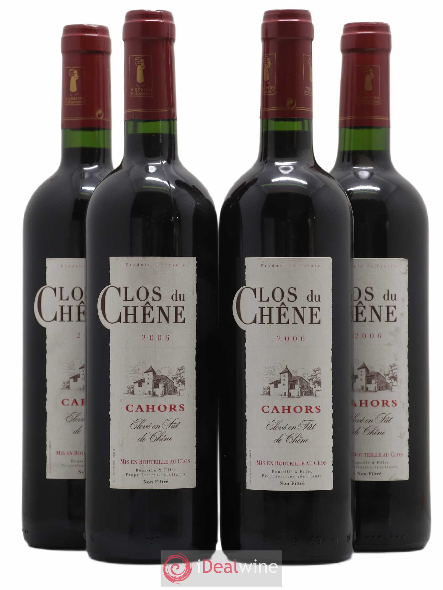 Cahors Clos du Chêne (sans prix de réserve) 2006 - Posten von 4 Flaschen - 0