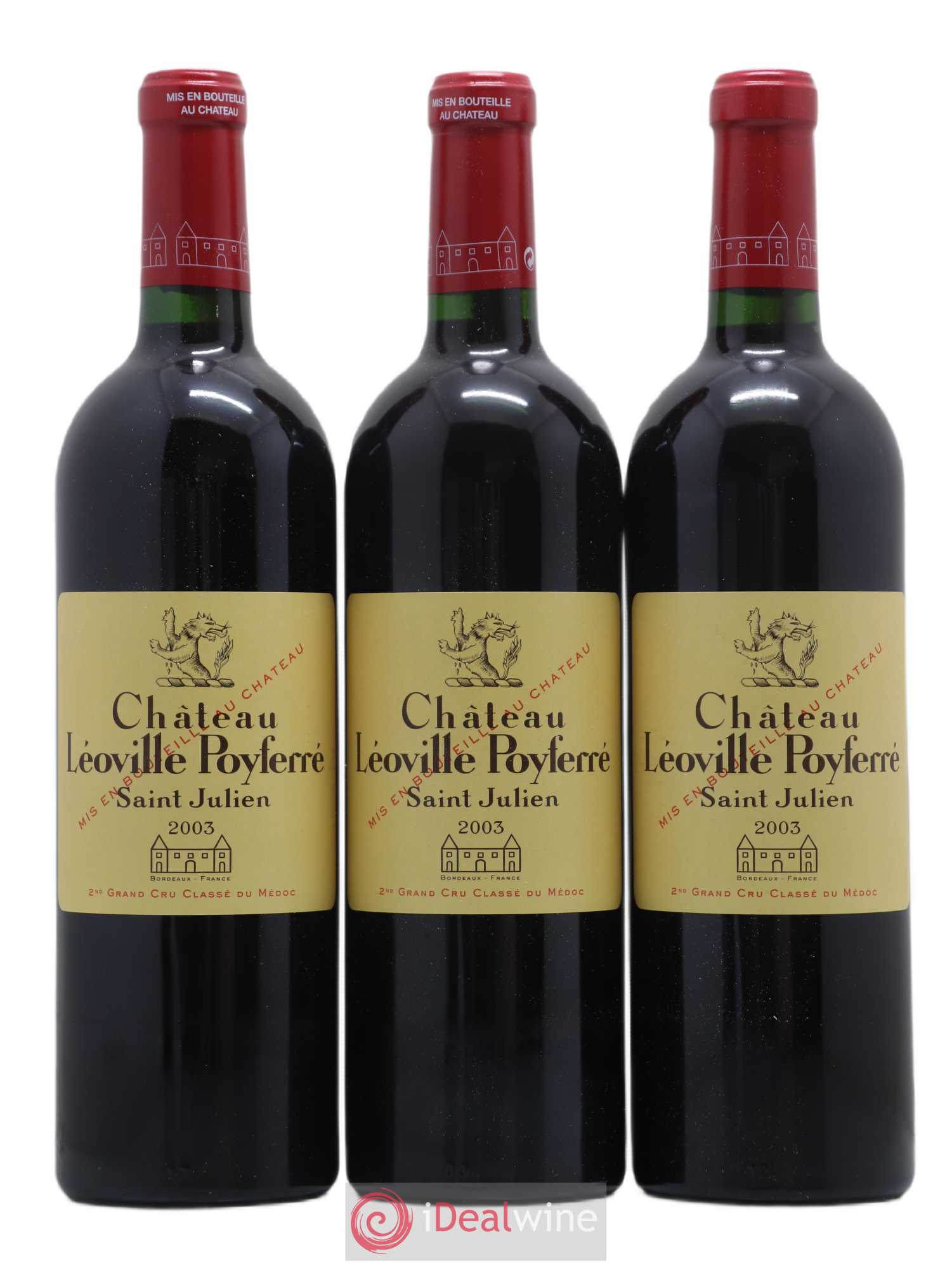 Château Léoville Poyferré 2ème Grand Cru Classé 2003 - Lot de 6 bouteilles - 2