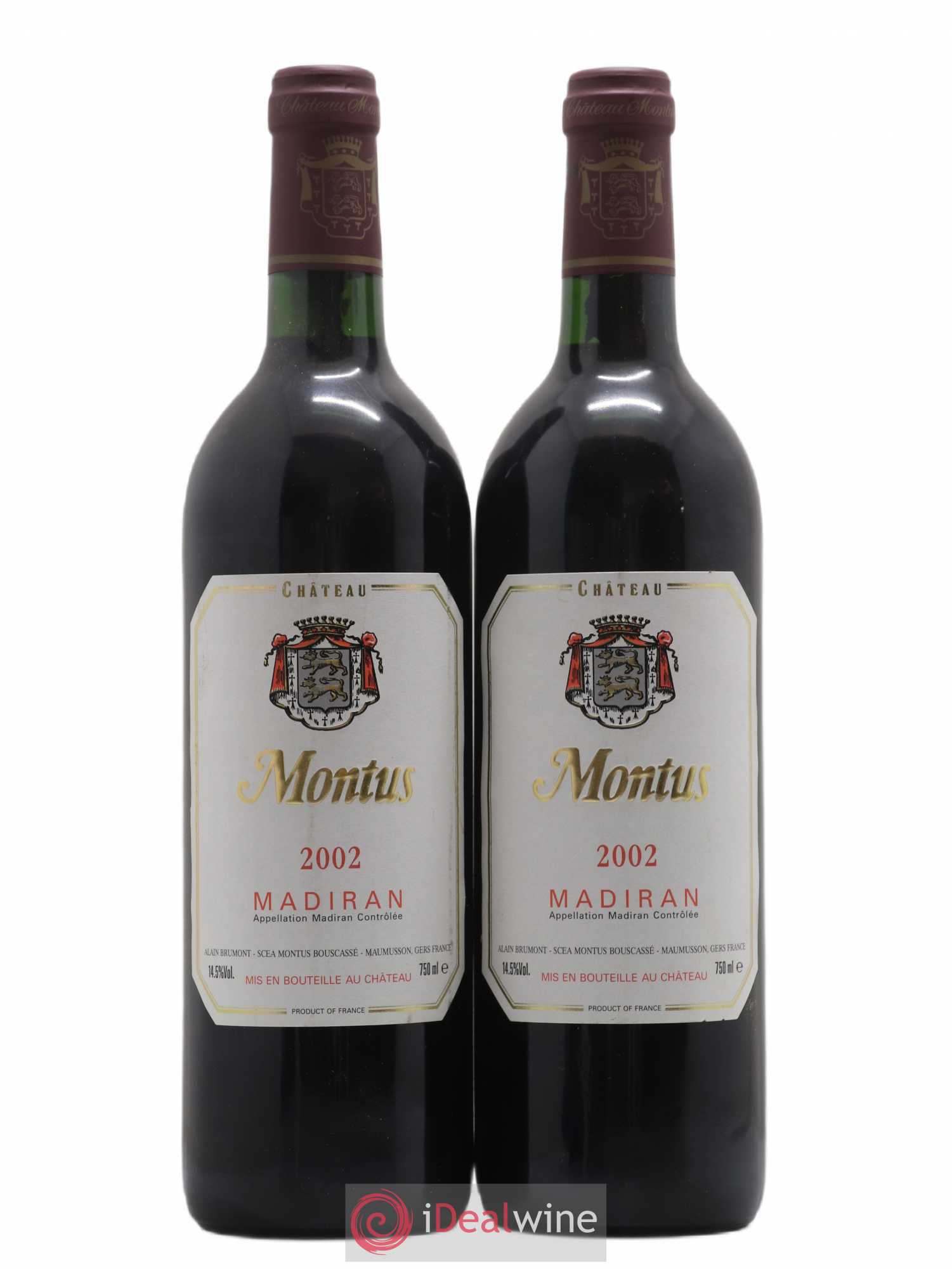 Madiran Château Montus Alain Brumont 2002 - Lot de 2 bouteilles - 0