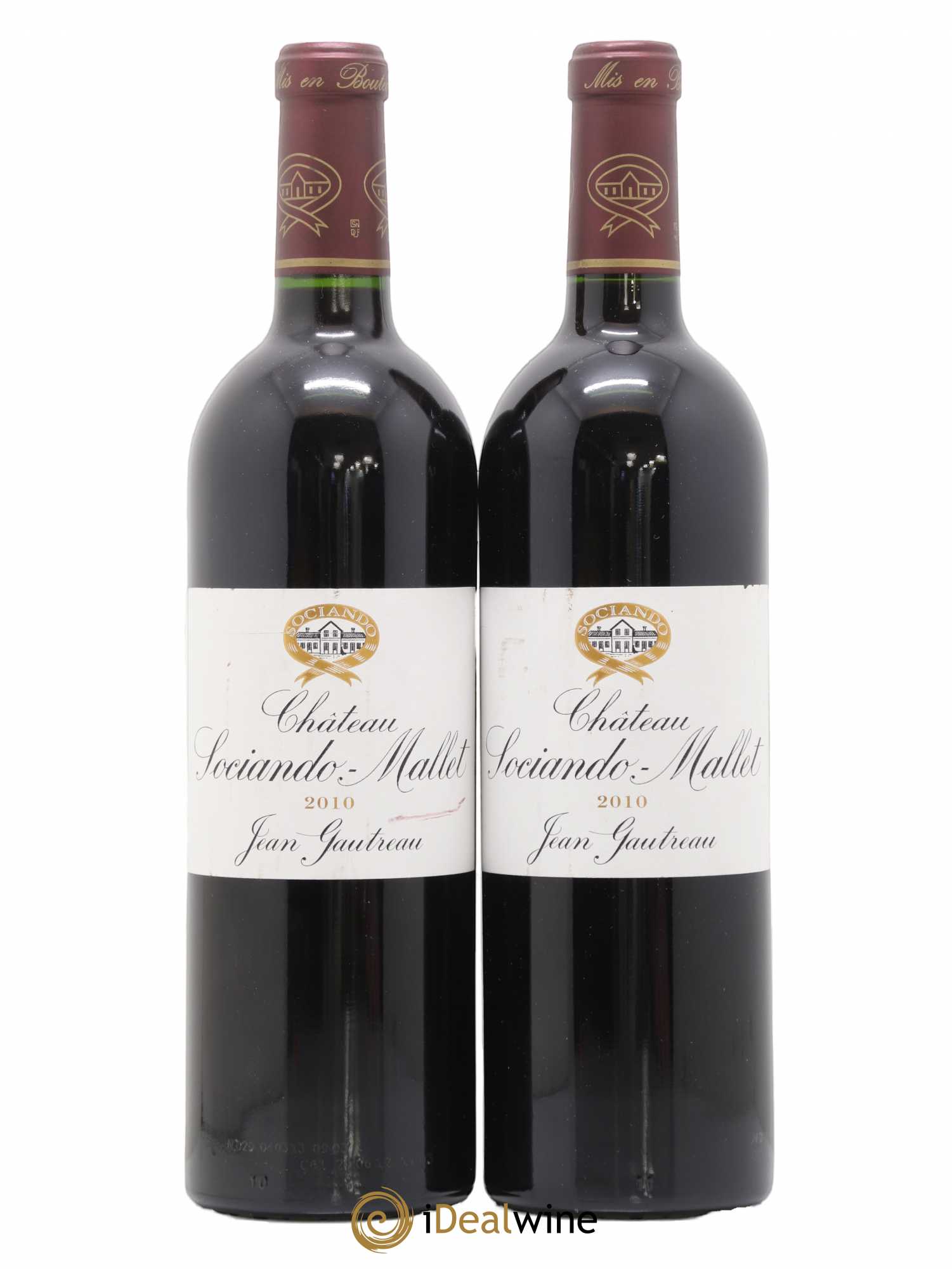 Château Sociando Mallet 2010 - Lot de 2 bouteilles - 0