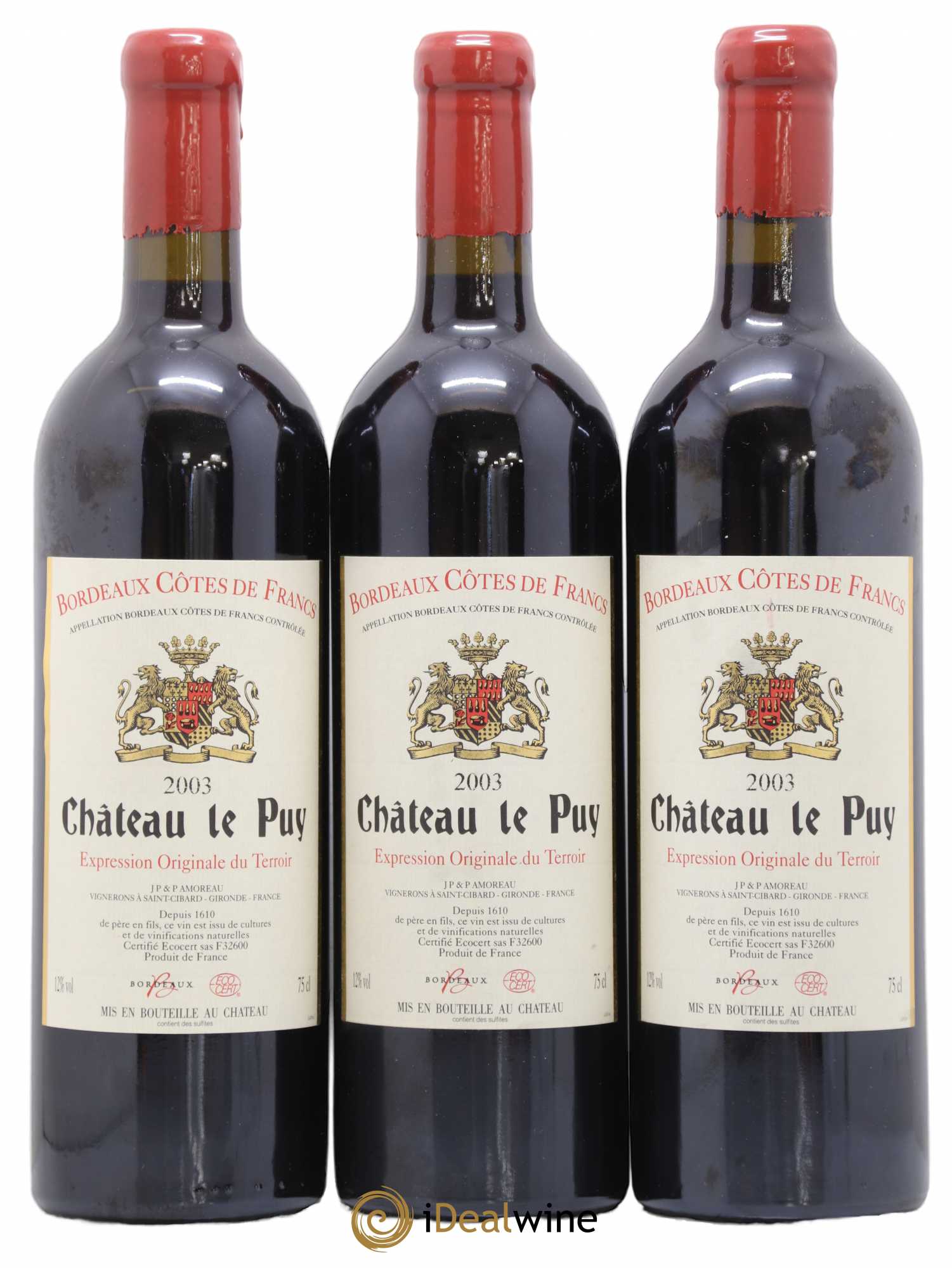 Château Le Puy 2003 - Lot de 3 bouteilles - 0