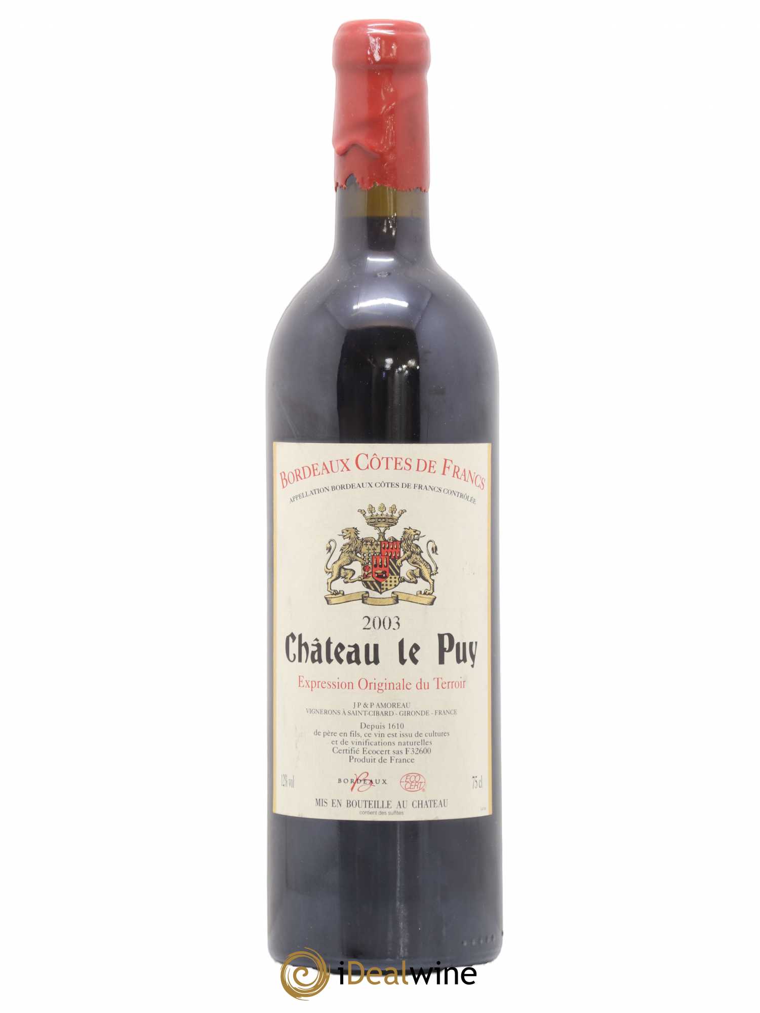 Château Le Puy 2003 - Lot de 1 bouteille - 0