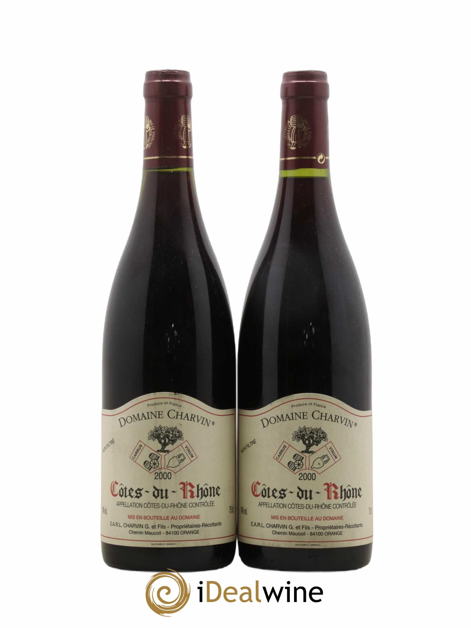 Côtes-du-Rhône Charvin (Domaine) 2000 - Lot of 2 bottles - 0