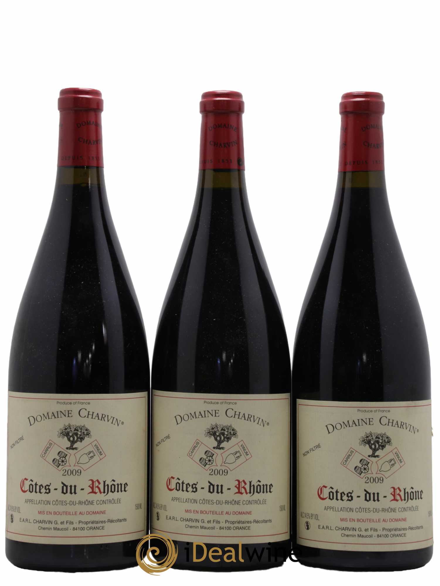 Côtes-du-Rhône Charvin (Domaine) 2009 - Lot de 3 magnums - 0