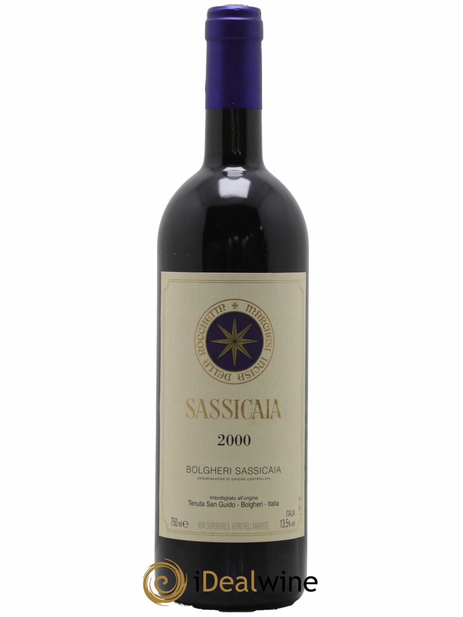Bolgheri DOC Sassicaia Tenuta San Guido 2000 - Lot de 1 bouteille - 0