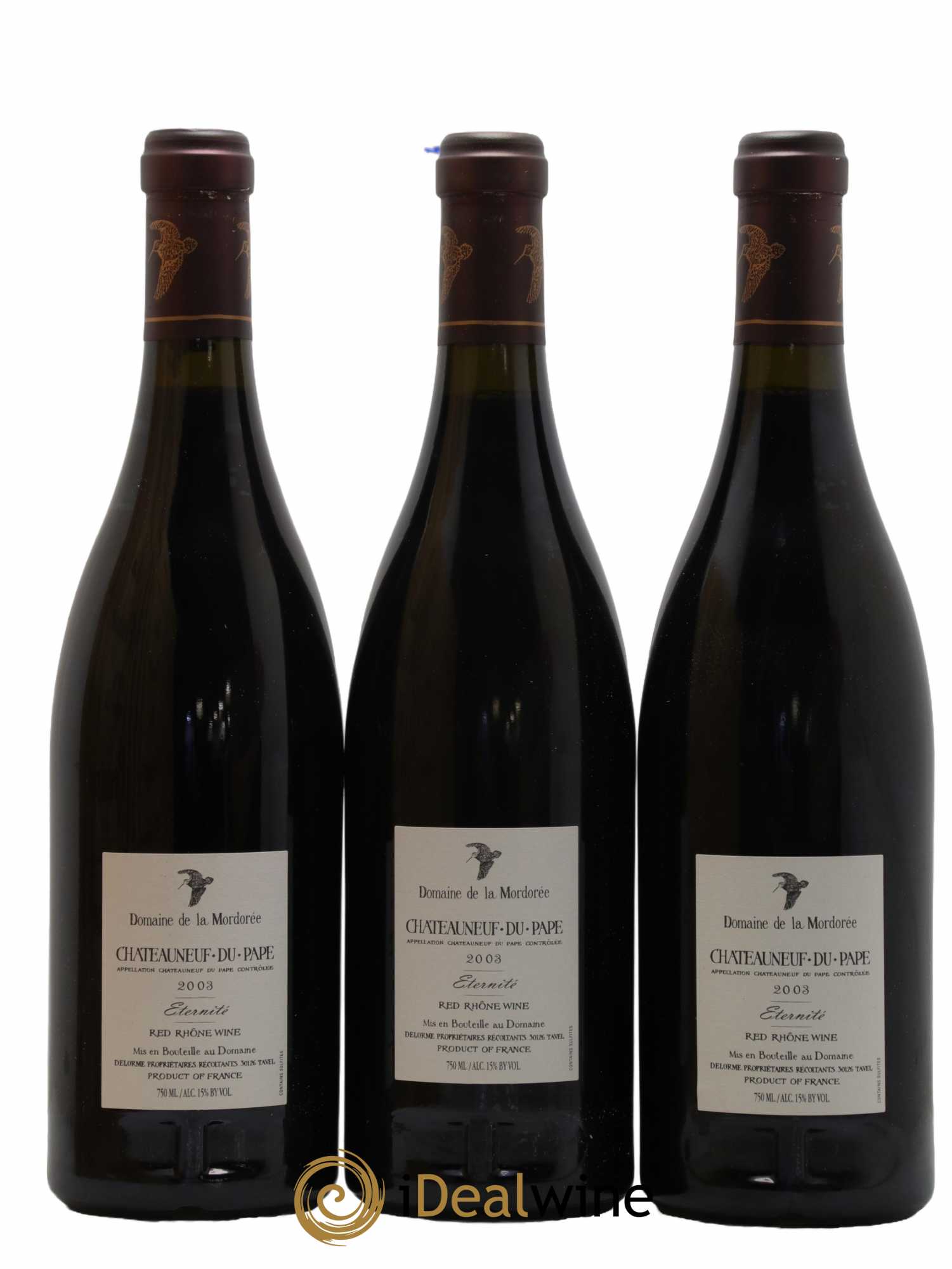 Châteauneuf-du-Pape La Plume du Peintre La Mordorée (Domaine de) 2003 - Lot de 3 bouteilles - 2