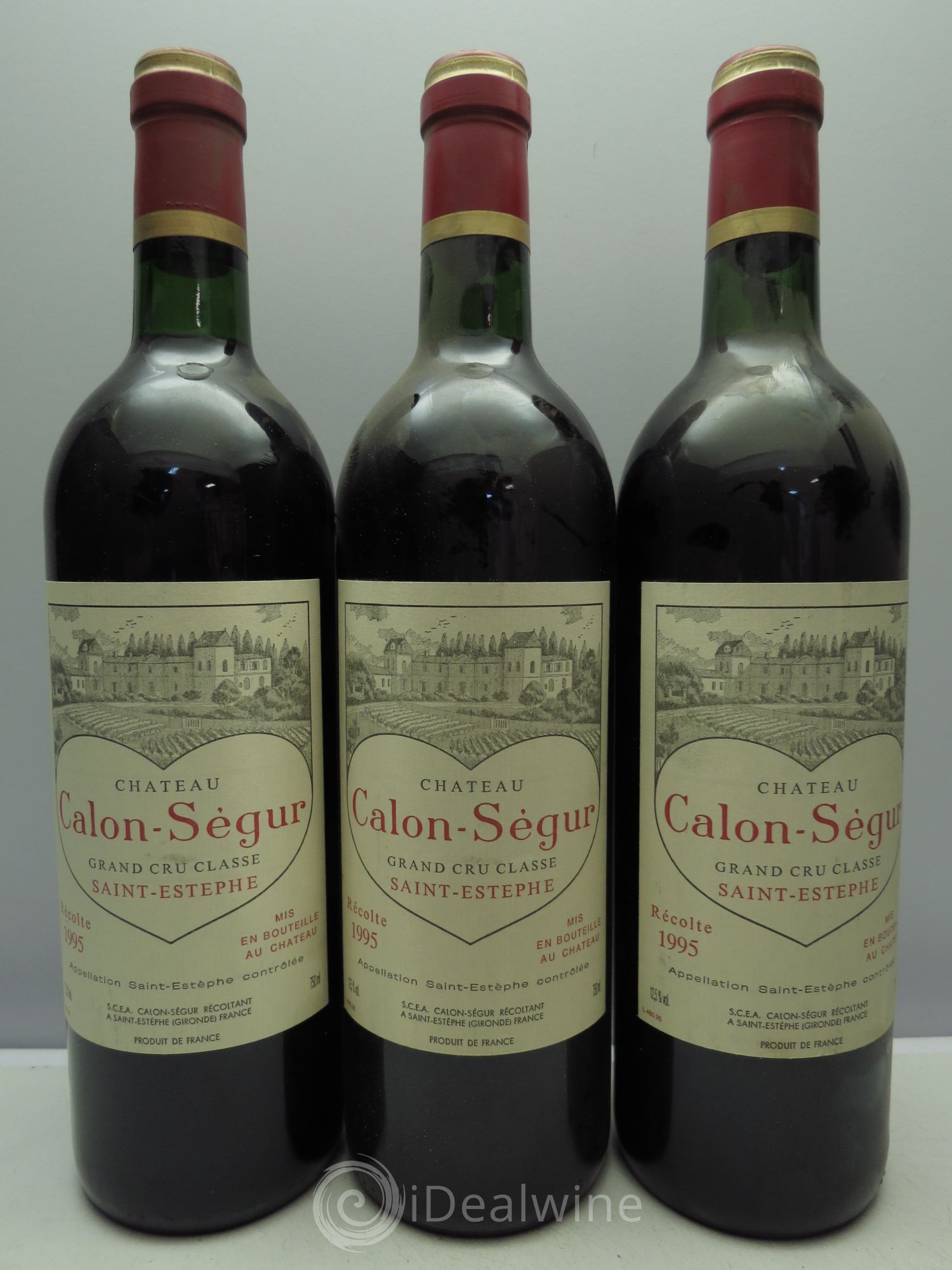 Château Calon Ségur 3ème Grand Cru Classé 1995 - Lot de 3 bouteilles - 0