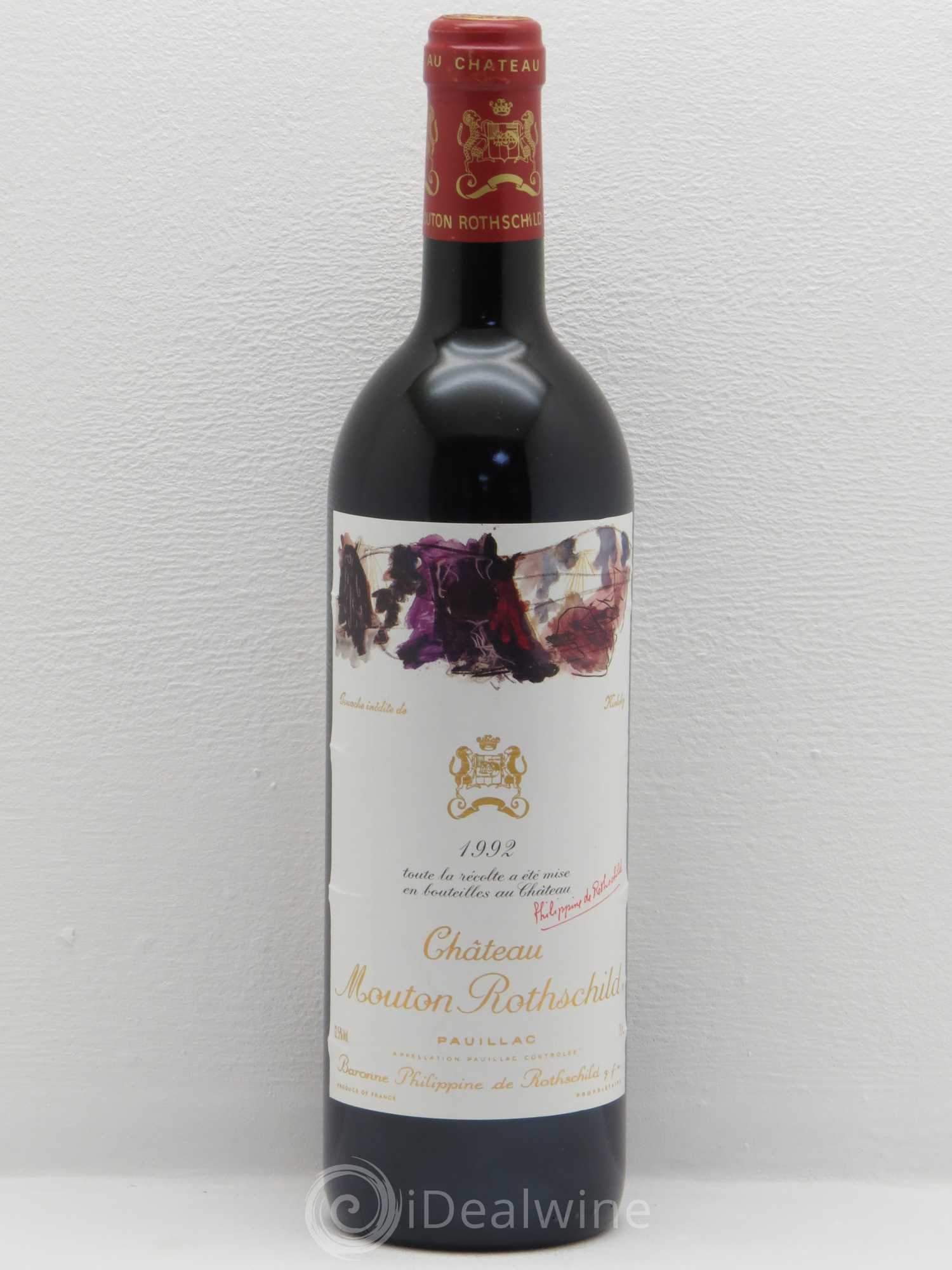 Château Mouton Rothschild 1er Grand Cru Classé 1992 - Lot de 1 bouteille - 0