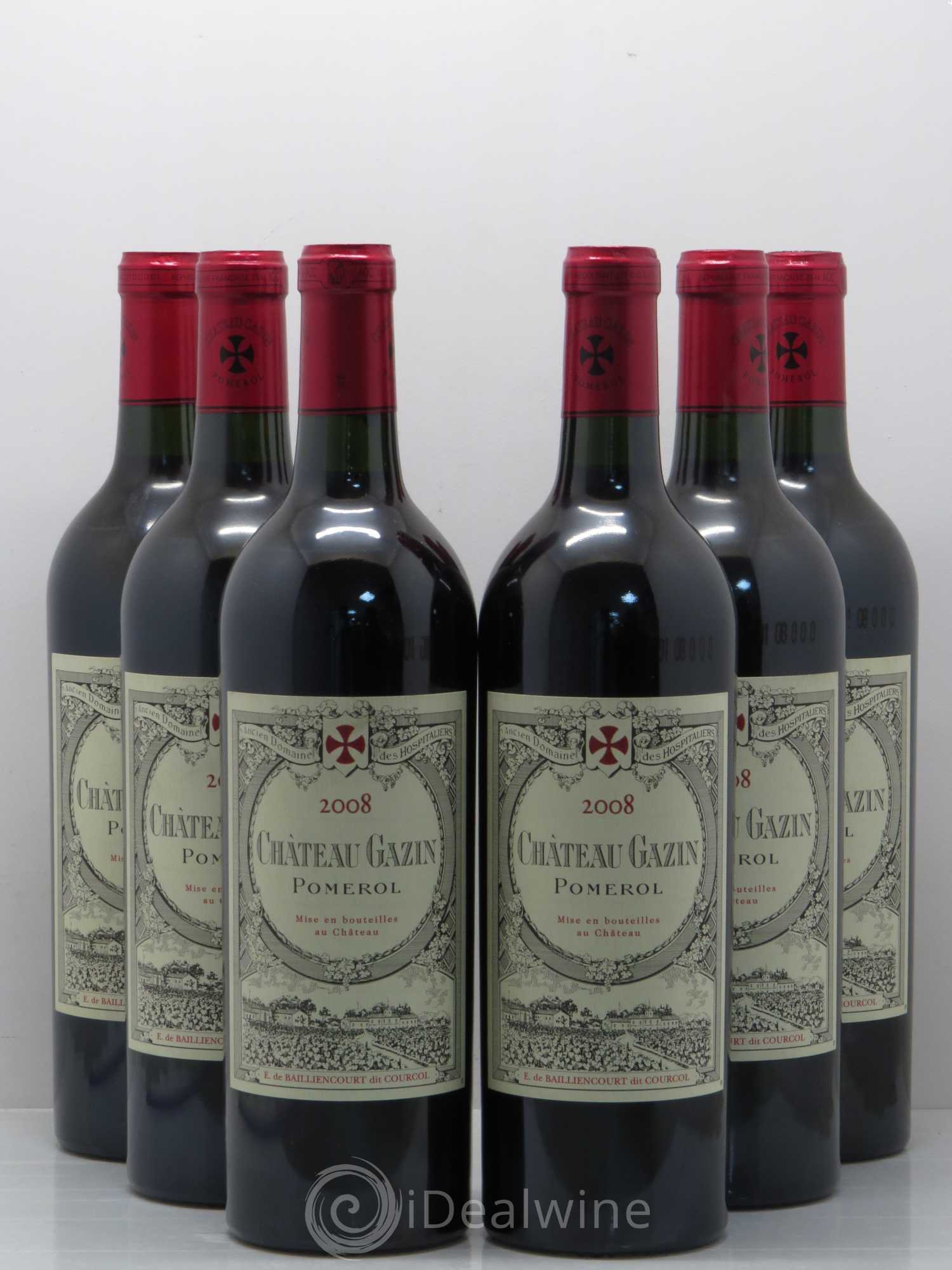 Château Gazin 2008 - Lot de 6 bouteilles - 0