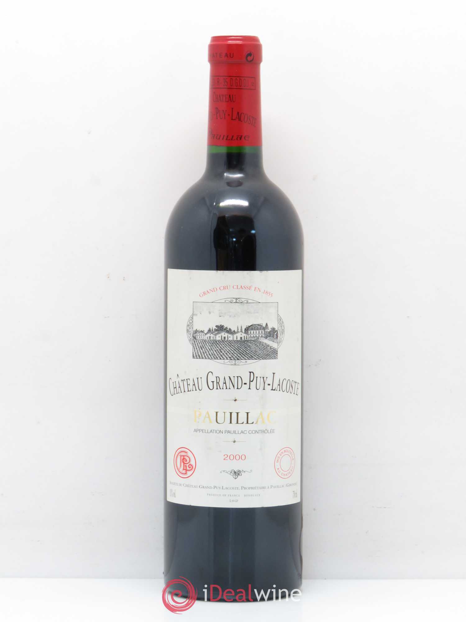 Château Grand Puy Lacoste 5ème Grand Cru Classé 2000 - Lot de 1 bouteille - 0