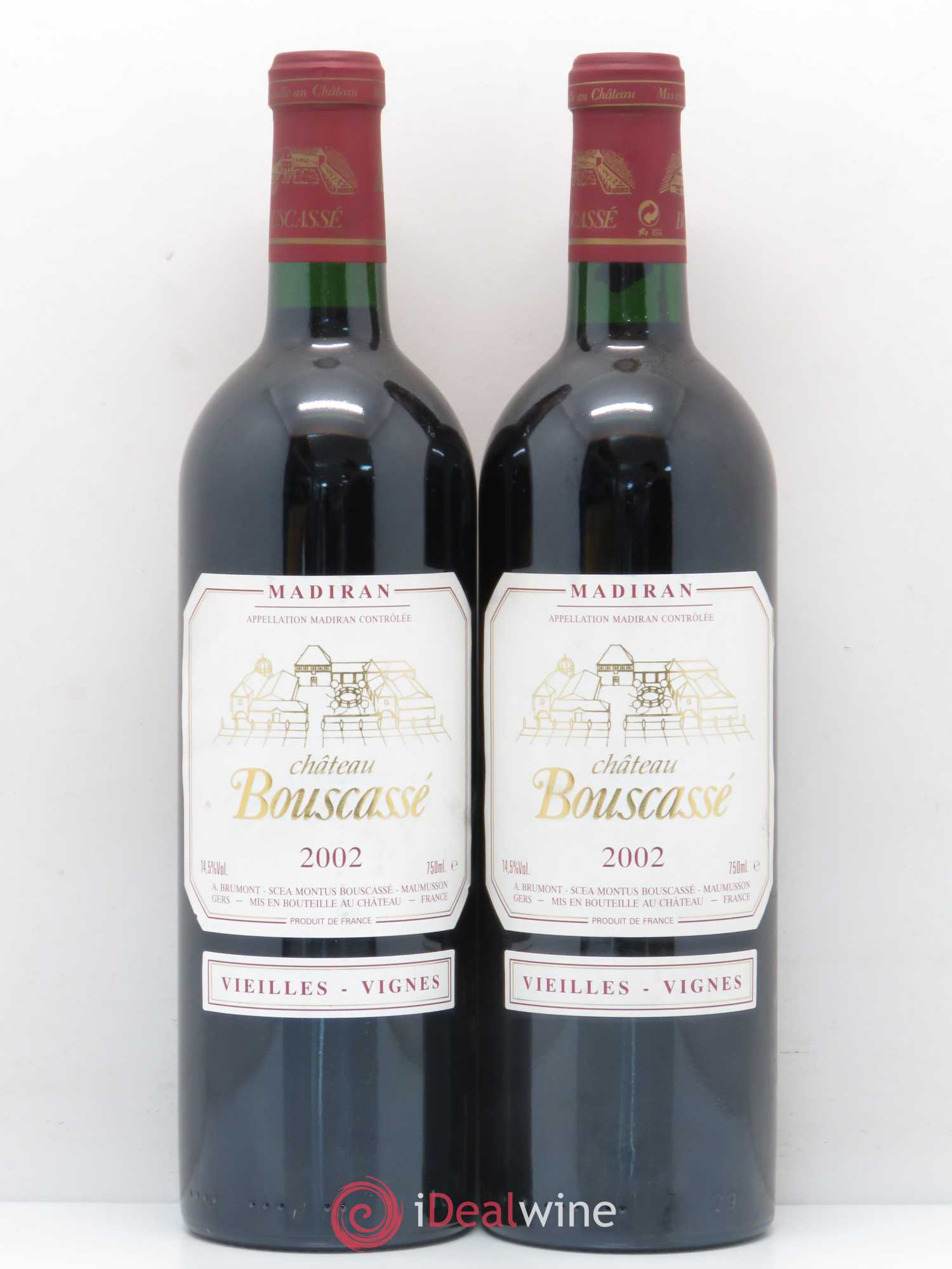 Madiran Vieilles Vignes Château Bouscassé - Alain Brumont 2002 - Lot de 2 bouteilles - 0