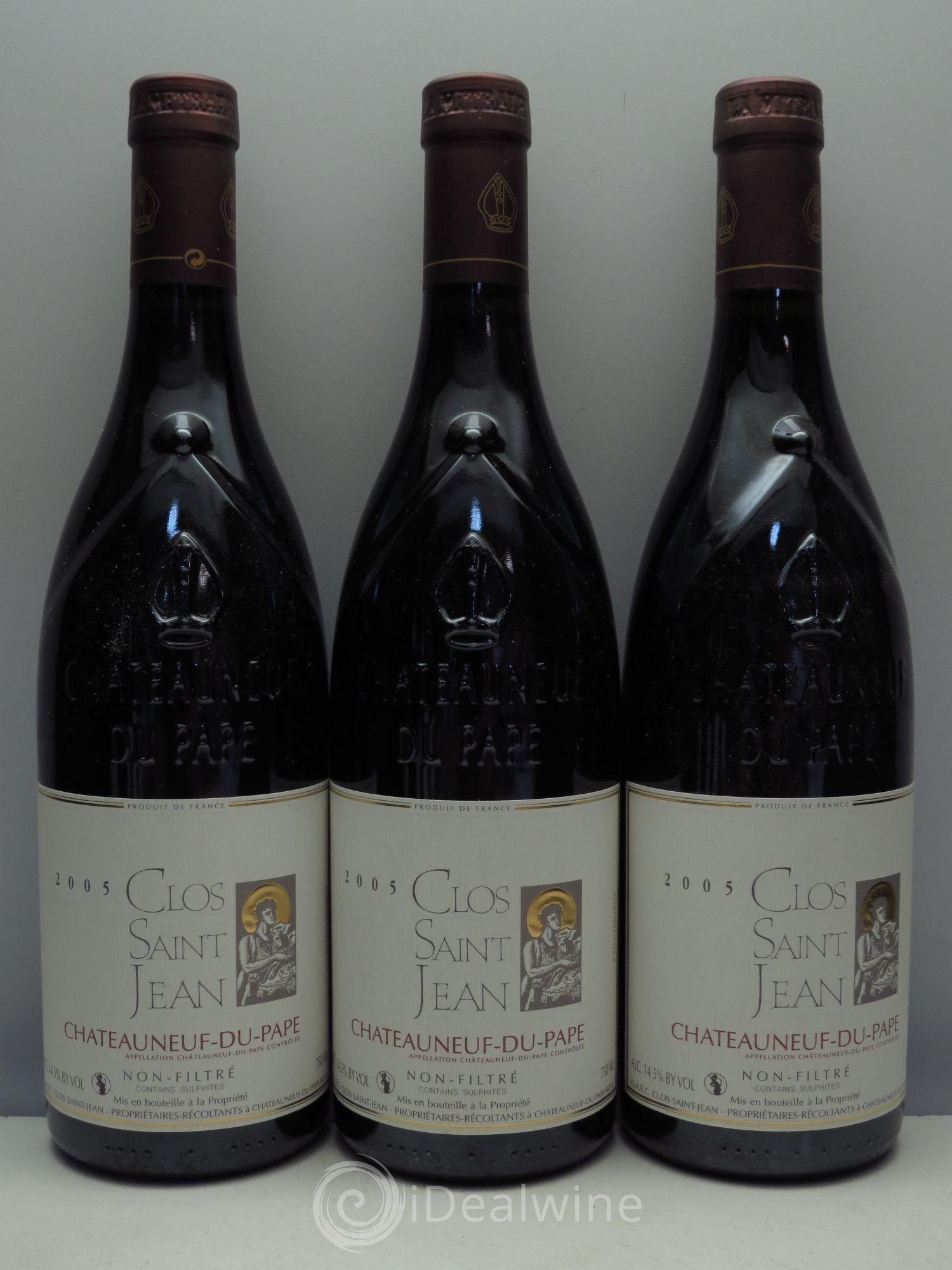 Châteauneuf-du-Pape Clos Saint-Jean Pascal et Vincent Maurel 2005 - Lot de 3 bouteilles - 0