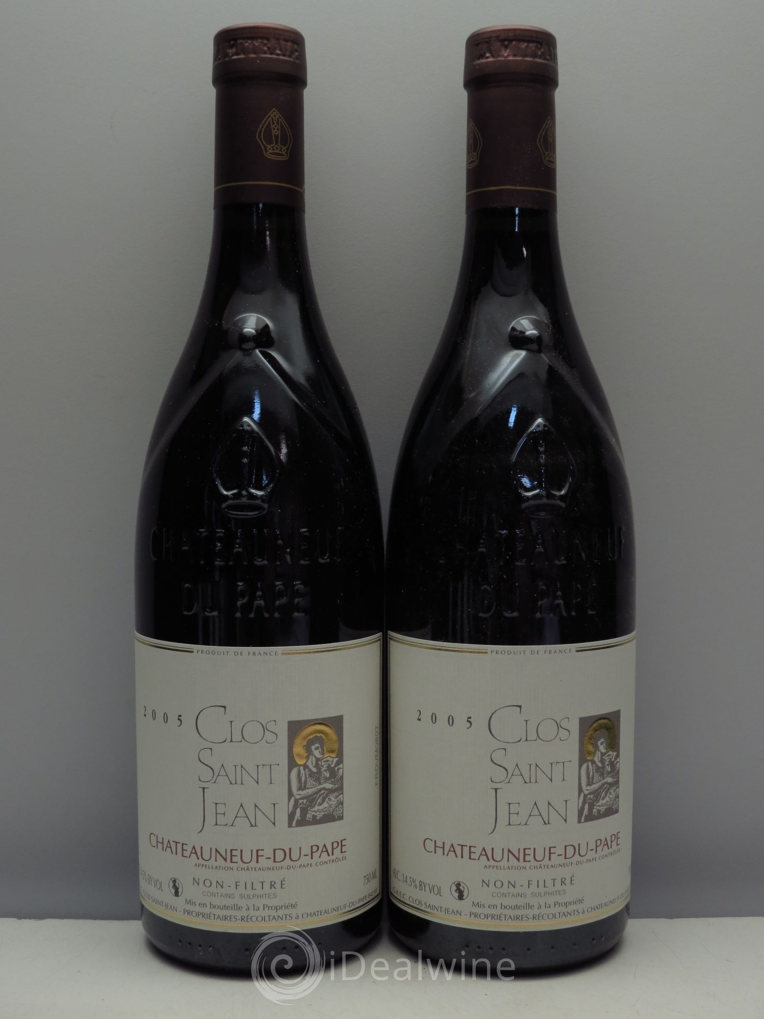 Châteauneuf-du-Pape Clos Saint-Jean Pascal et Vincent Maurel 2005 - Lot de 2 bouteilles - 0
