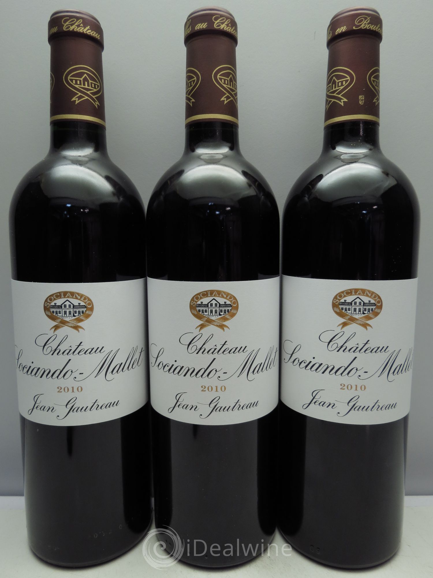 Château Sociando Mallet 2010 - Lot de 3 bouteilles - 0