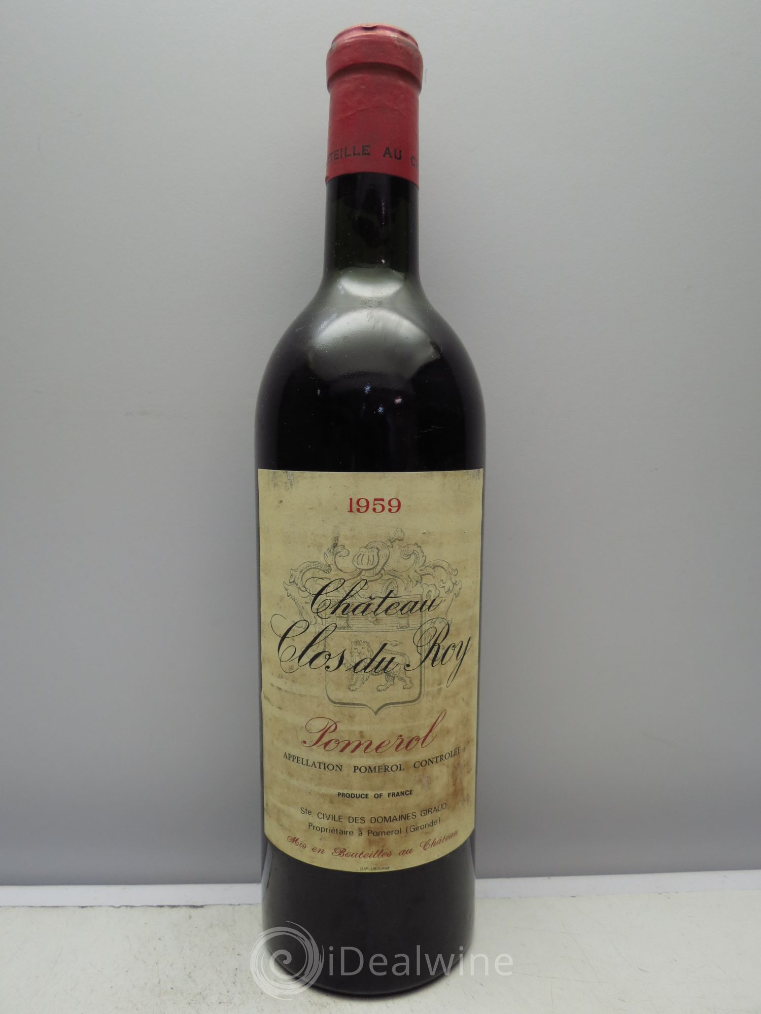Pomerol Clos du Roy 1959 - Lot de 1 bouteille - 0