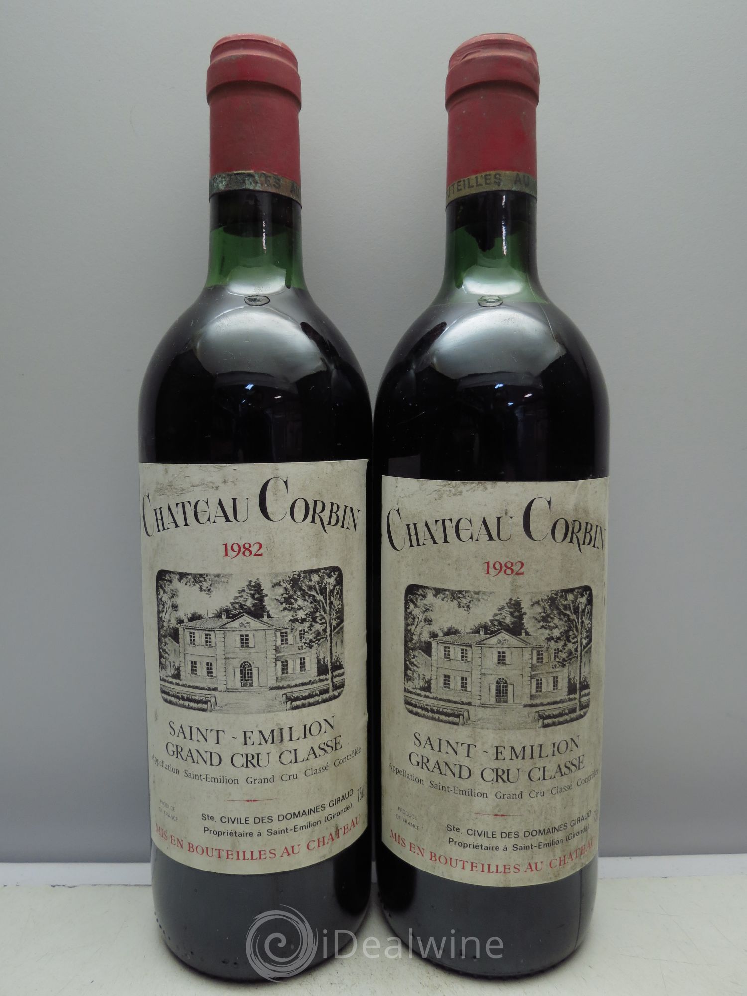 Château Corbin Grand Cru Classé 1982 - Lot de 2 bouteilles - 0