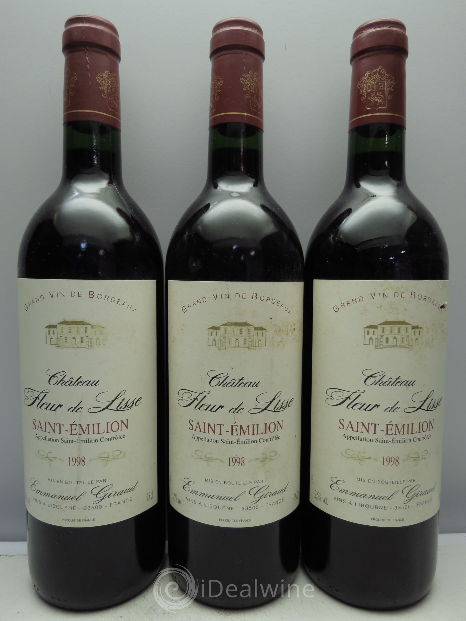 Saint-Émilion Fleur de Lisse (sans prix de réserve/no reserve) 1998 - Posten von 3 Flaschen - 0