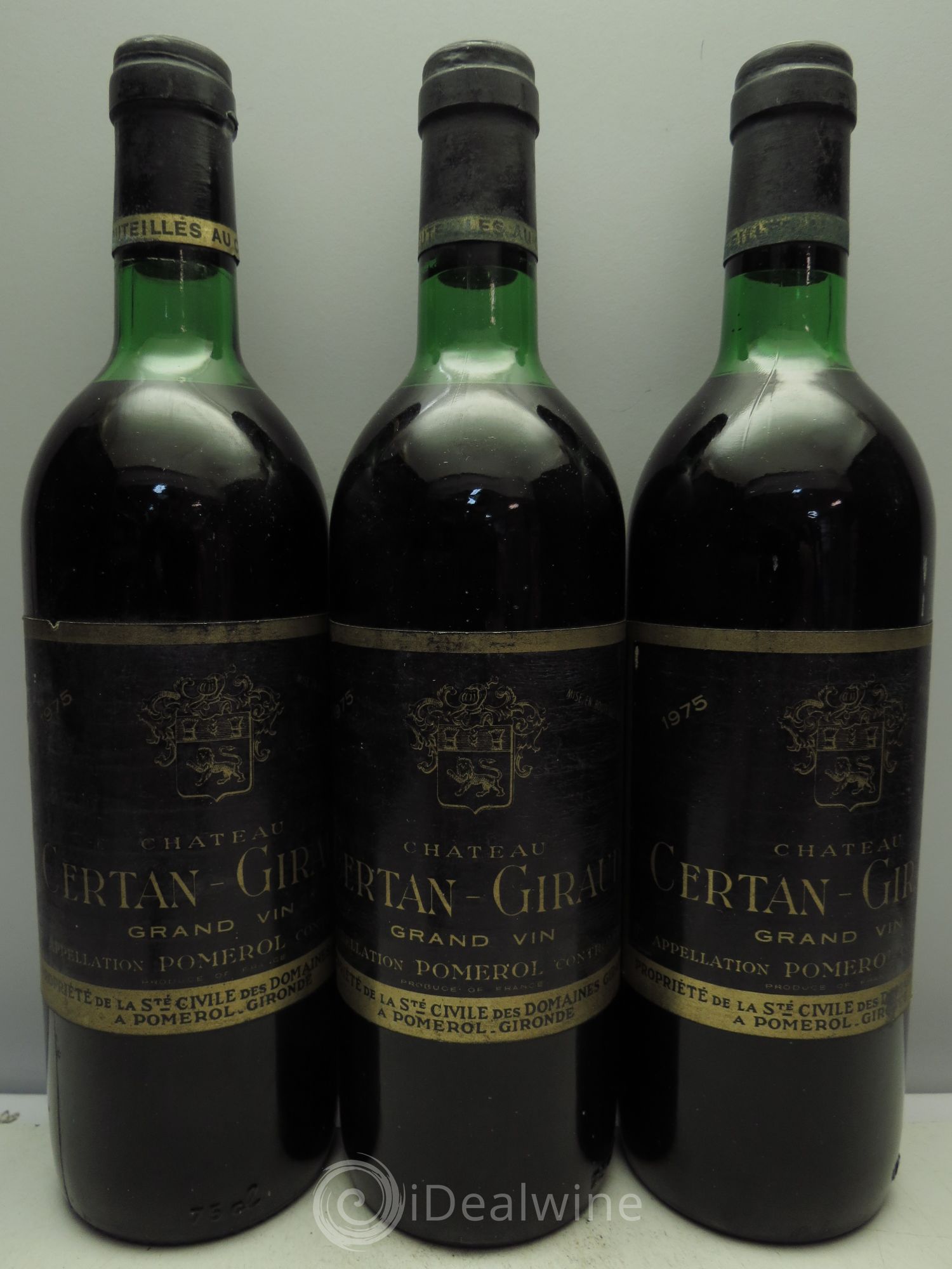 Château Certan Giraud 1975 - Lot de 3 bouteilles - 0