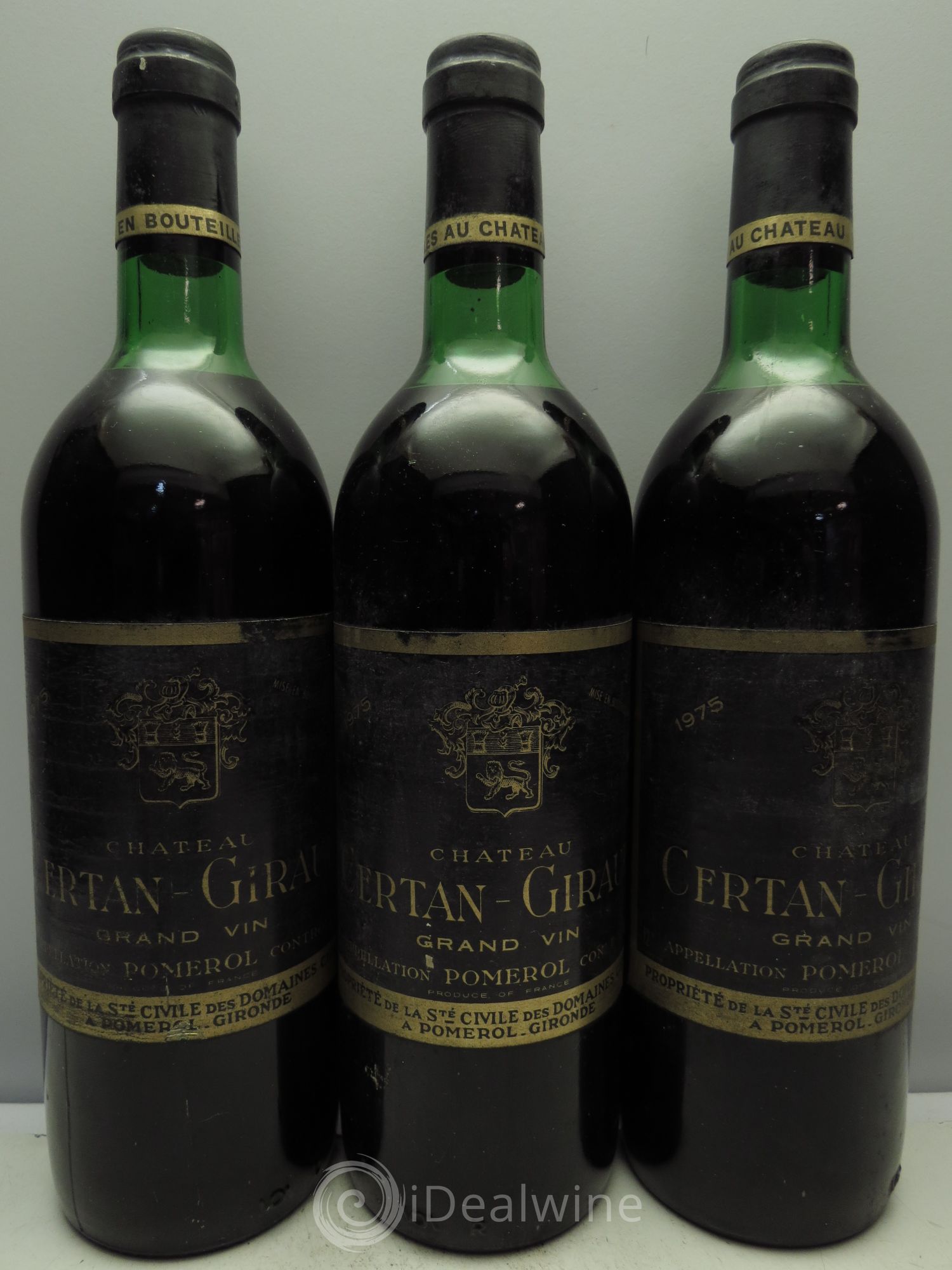 Château Certan Giraud 1975 - Lot de 3 bouteilles - 0