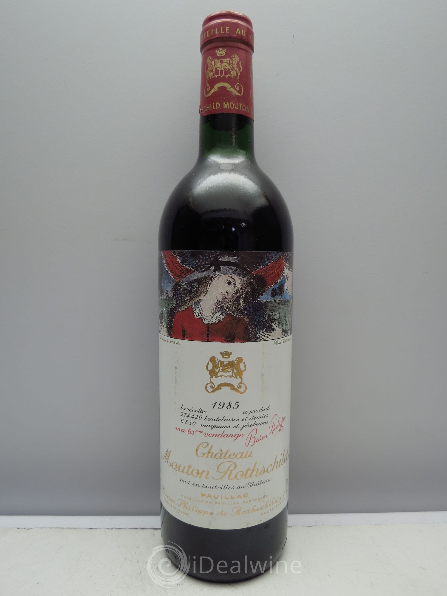 Château Mouton Rothschild 1er Grand Cru Classé 1985 - Lot de 1 bouteille - 0