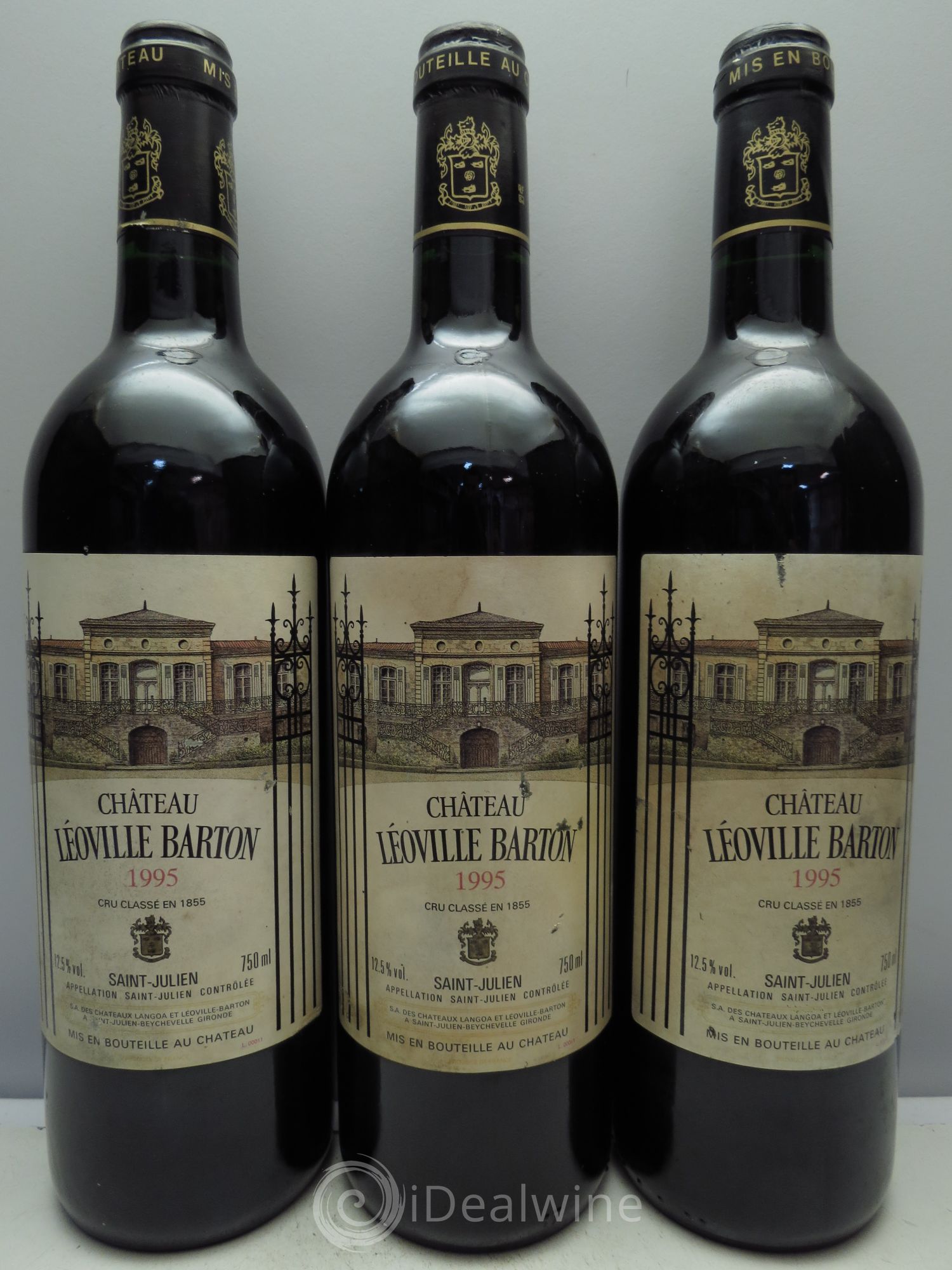 Château Léoville Barton 2ème Grand Cru Classé 1995 - Lot de 3 bouteilles - 0