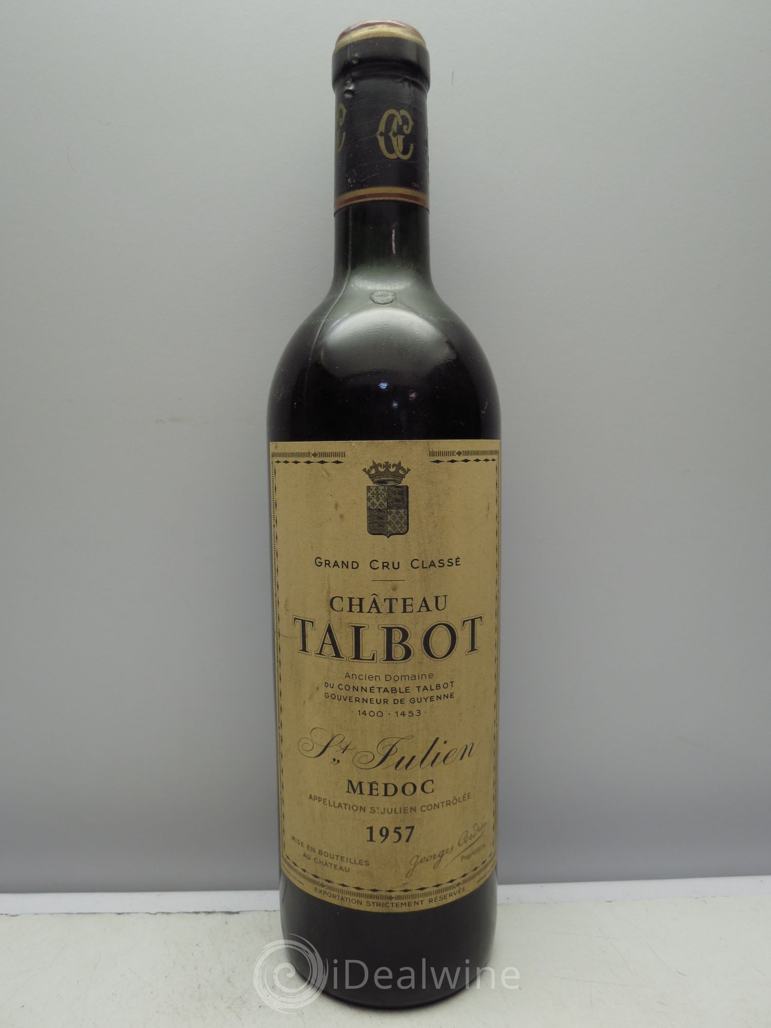 Château Talbot 4ème Grand Cru Classé 1957 - Lot de 1 bouteille - 0