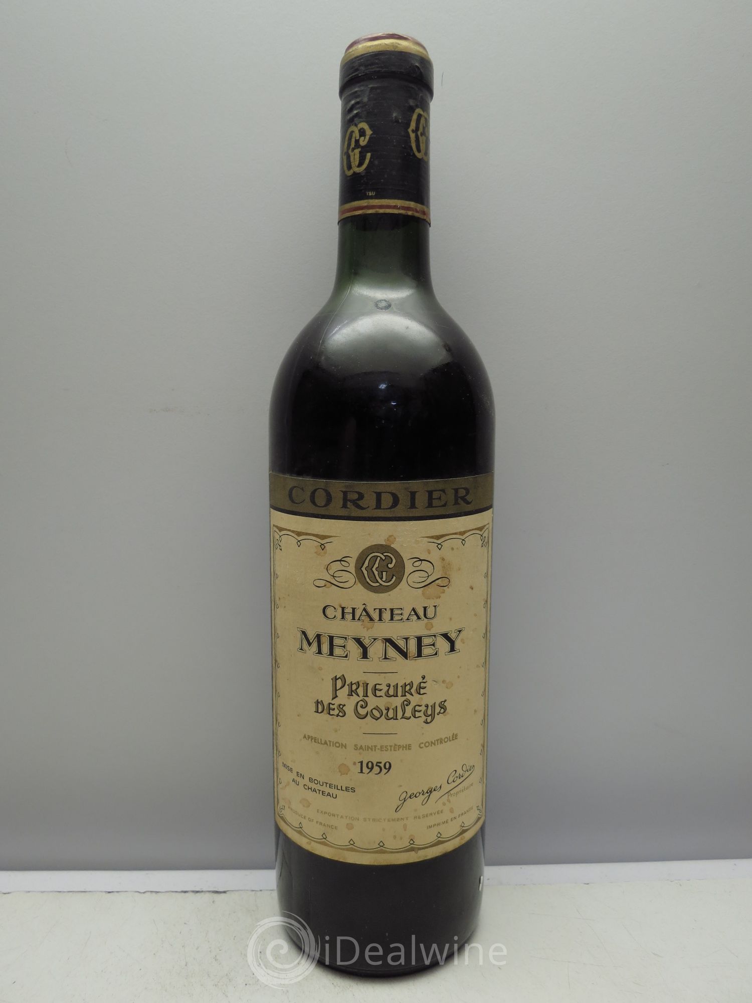 Château Meyney Prieuré des Couleys 1959 - Lot de 1 bouteille - 0