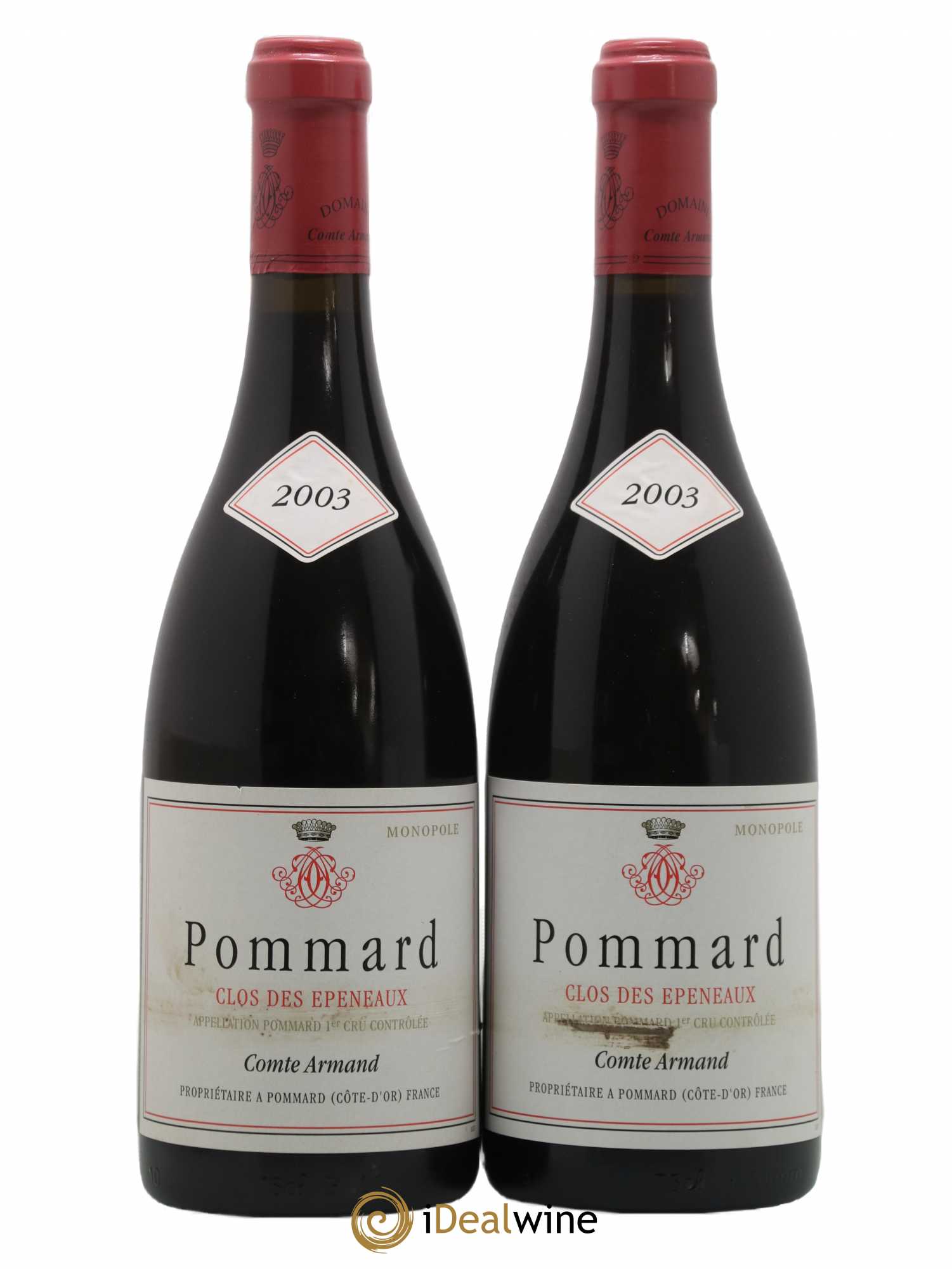 Pommard 1er Cru Clos des Epeneaux Comte Armand 2003 - Lot de 2 bouteilles - 0