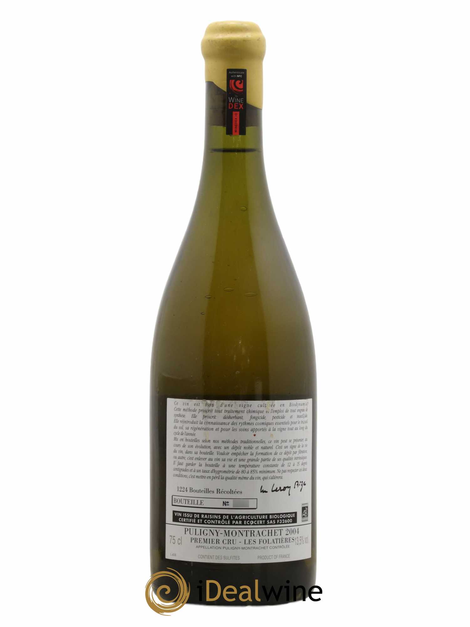 Puligny-Montrachet 1er Cru Les Folatières d'Auvenay (Domaine) 2004 - Lot de 1 bouteille - 1