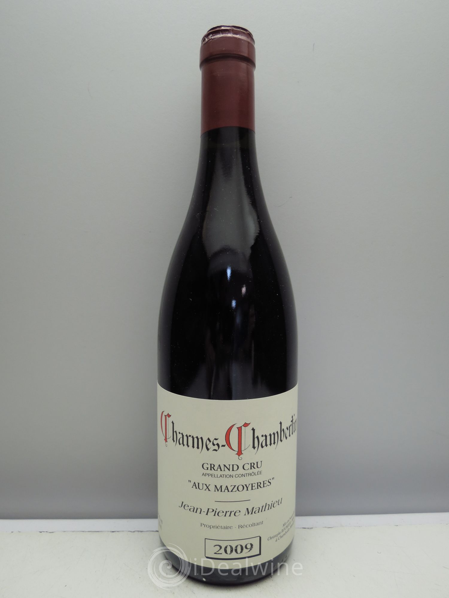 Charmes-Chambertin Grand Cru aux Mazoyères Christophe Roumier (JP Mathieu - prop. récoltant) 2009 - Lot de 1 bouteille - 0
