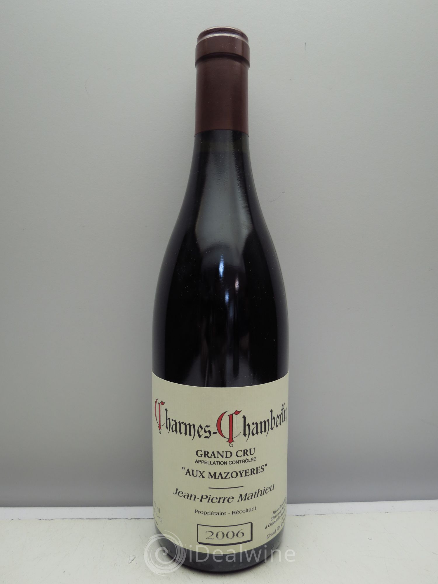 Charmes-Chambertin Grand Cru aux Mazoyères Christophe Roumier (JP Mathieu - prop. récoltant) 2006 - Lot de 1 bouteille - 0