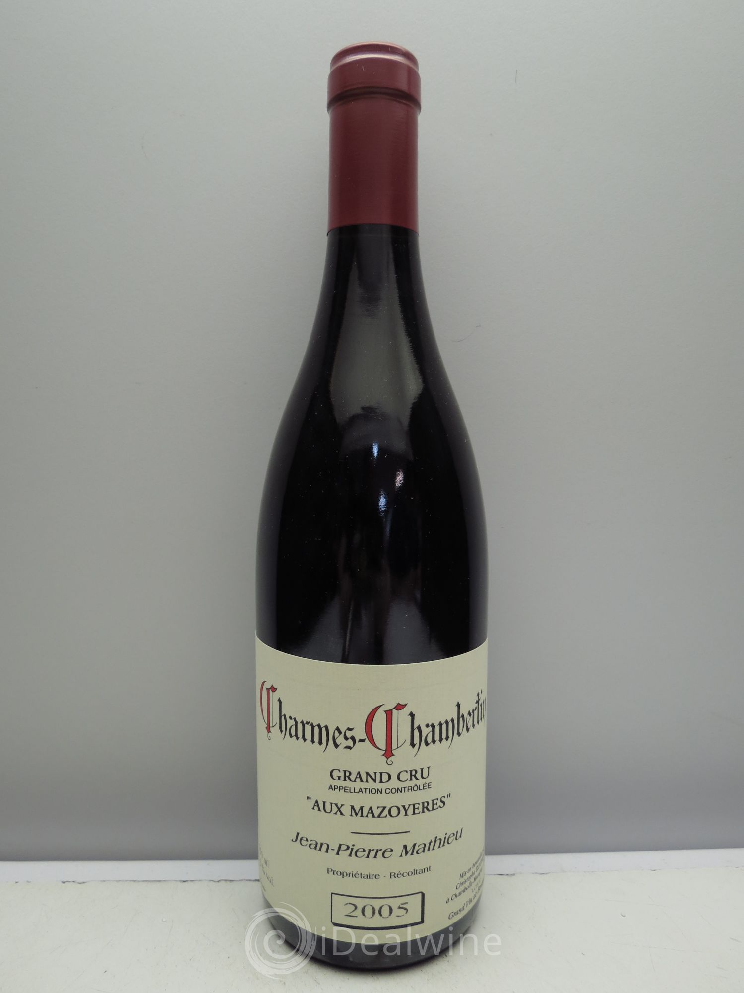 Charmes-Chambertin Grand Cru aux Mazoyères Christophe Roumier (JP Mathieu - prop. récoltant) 2005 - Lot de 1 bouteille - 0