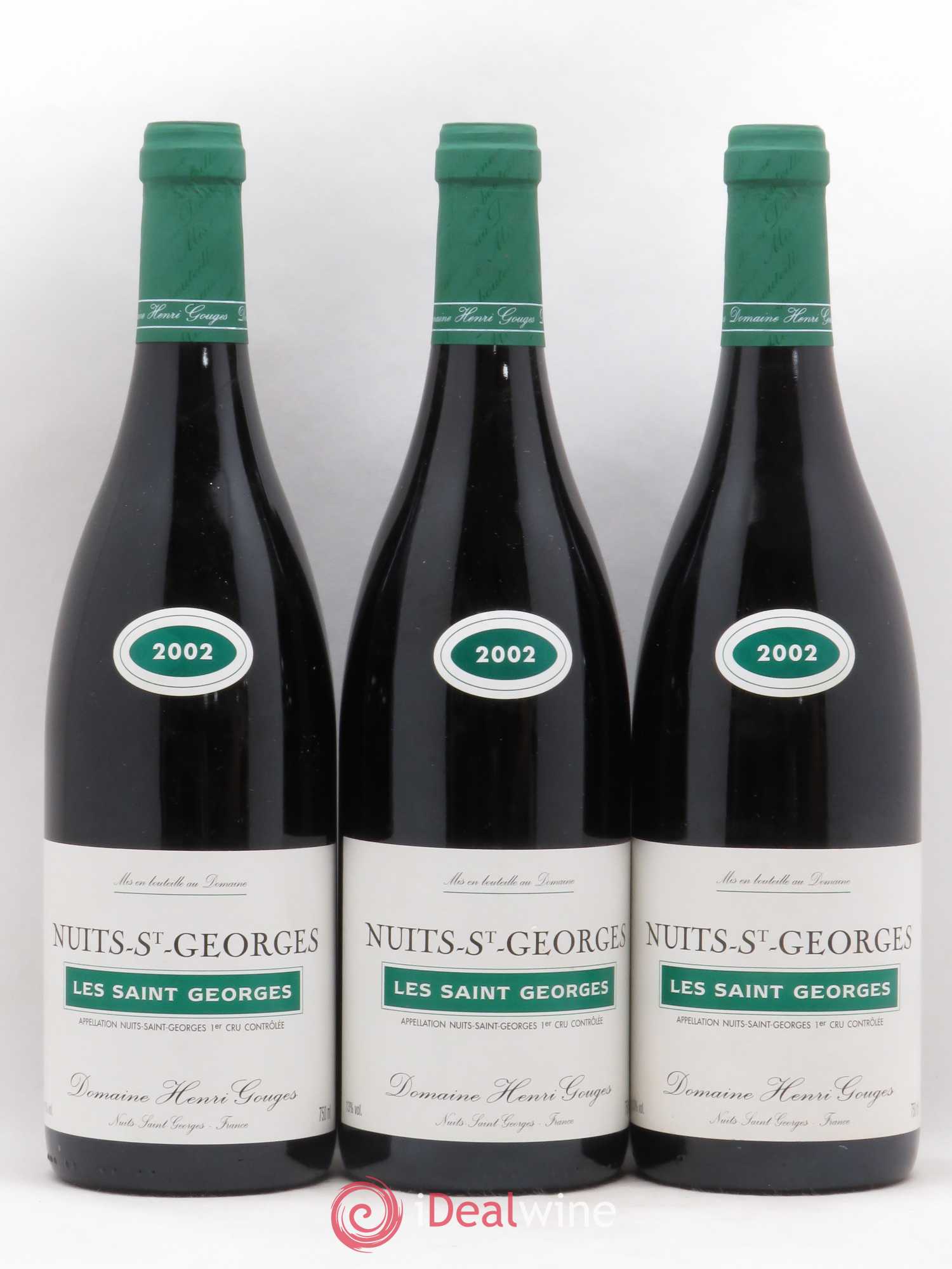 Nuits-Saint-Georges 1er Cru Les Saints Georges Henri Gouges 2002 - Posten von 3 Flaschen - 0