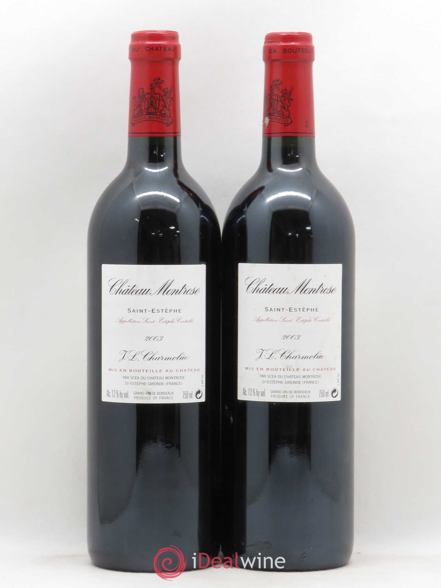 Château Montrose 2ème Grand Cru Classé 2003 - Lot de 2 bouteilles - 1