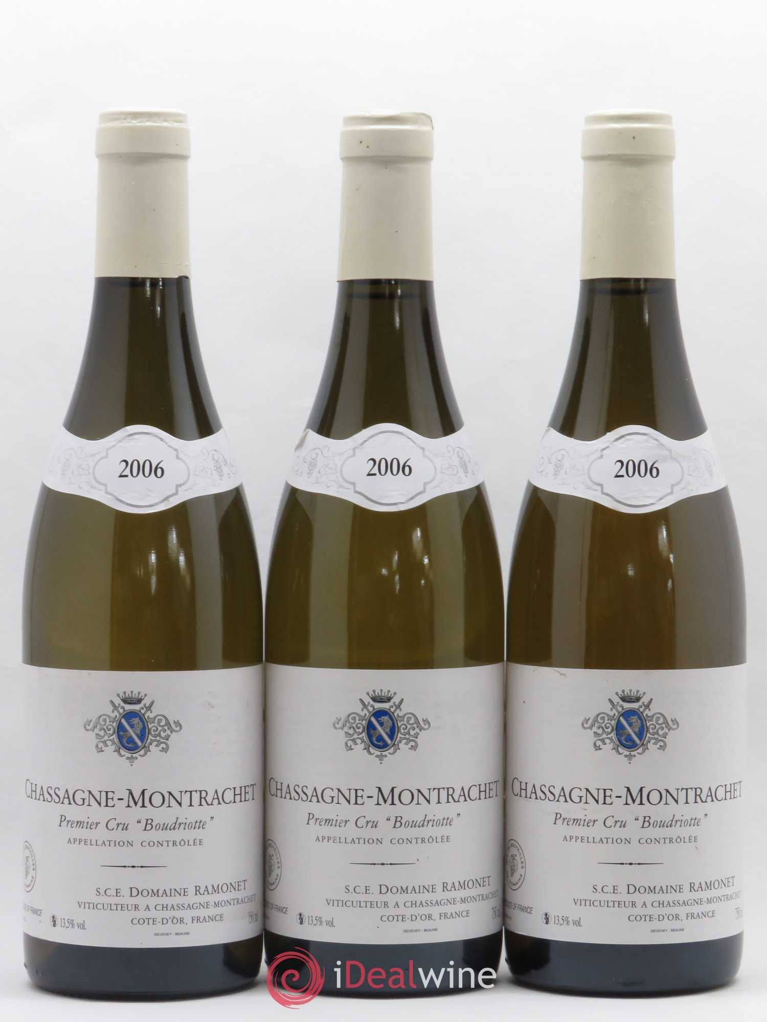 Chassagne-Montrachet 1er Cru Boudriotte Ramonet (Domaine) 2006 - Lot de 3 bouteilles - 0
