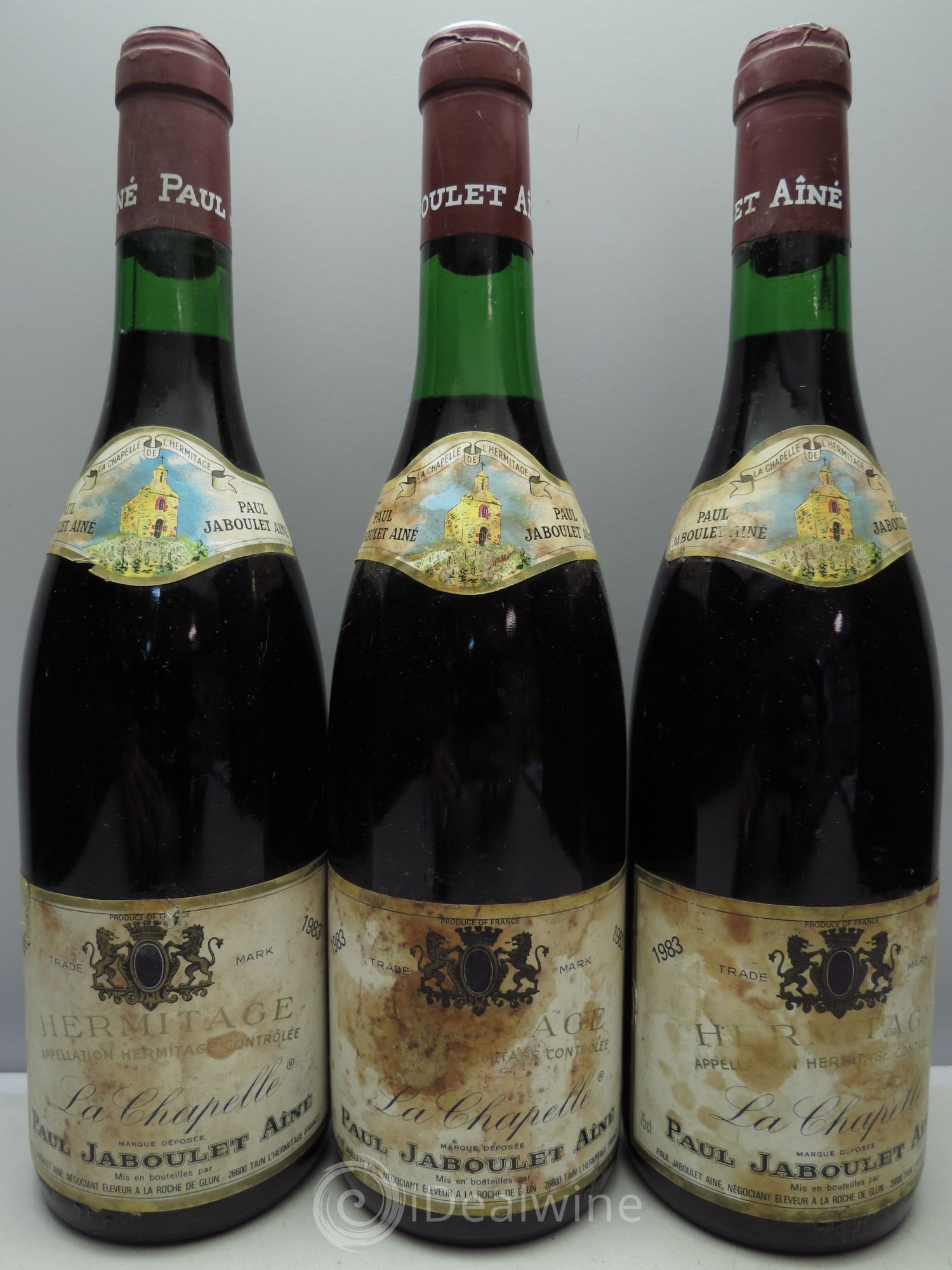 Hermitage La Chapelle Paul Jaboulet Ainé 1983 - Lot de 3 bouteilles - 0