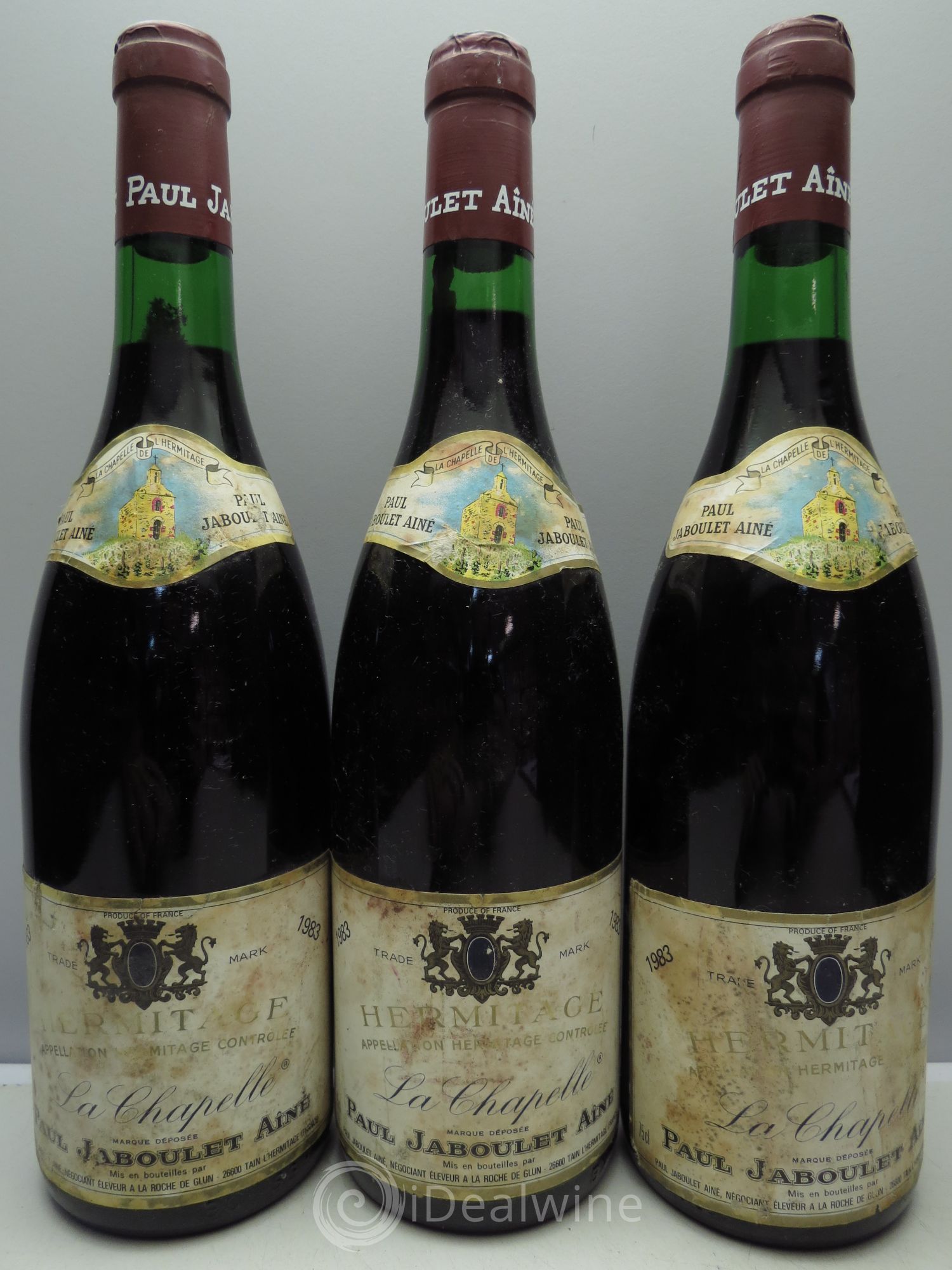 Hermitage La Chapelle Paul Jaboulet Ainé 1983 - Lot de 3 bouteilles - 0