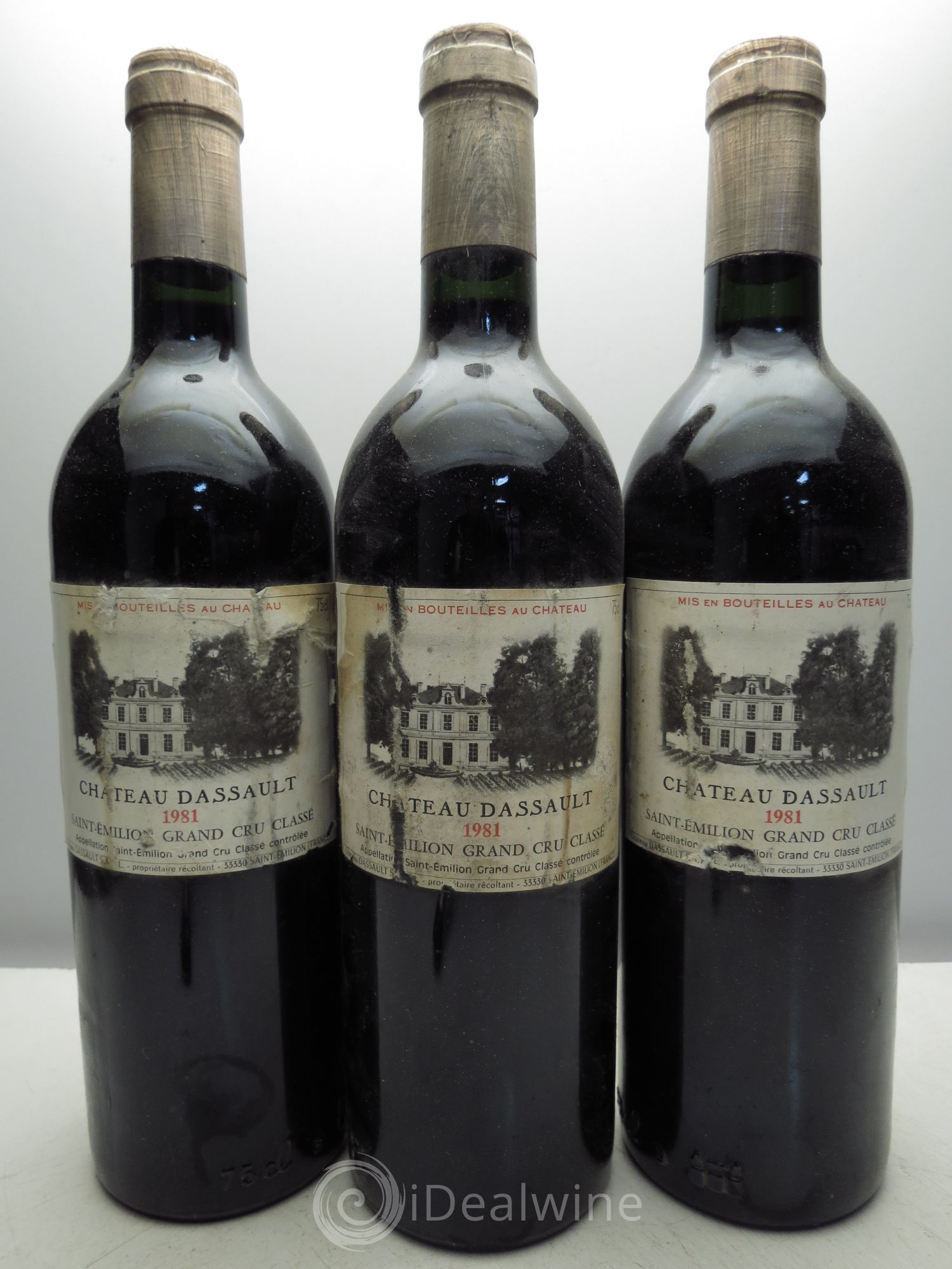 Château Dassault Grand Cru Classé 1981 - Lot de 3 bouteilles - 0