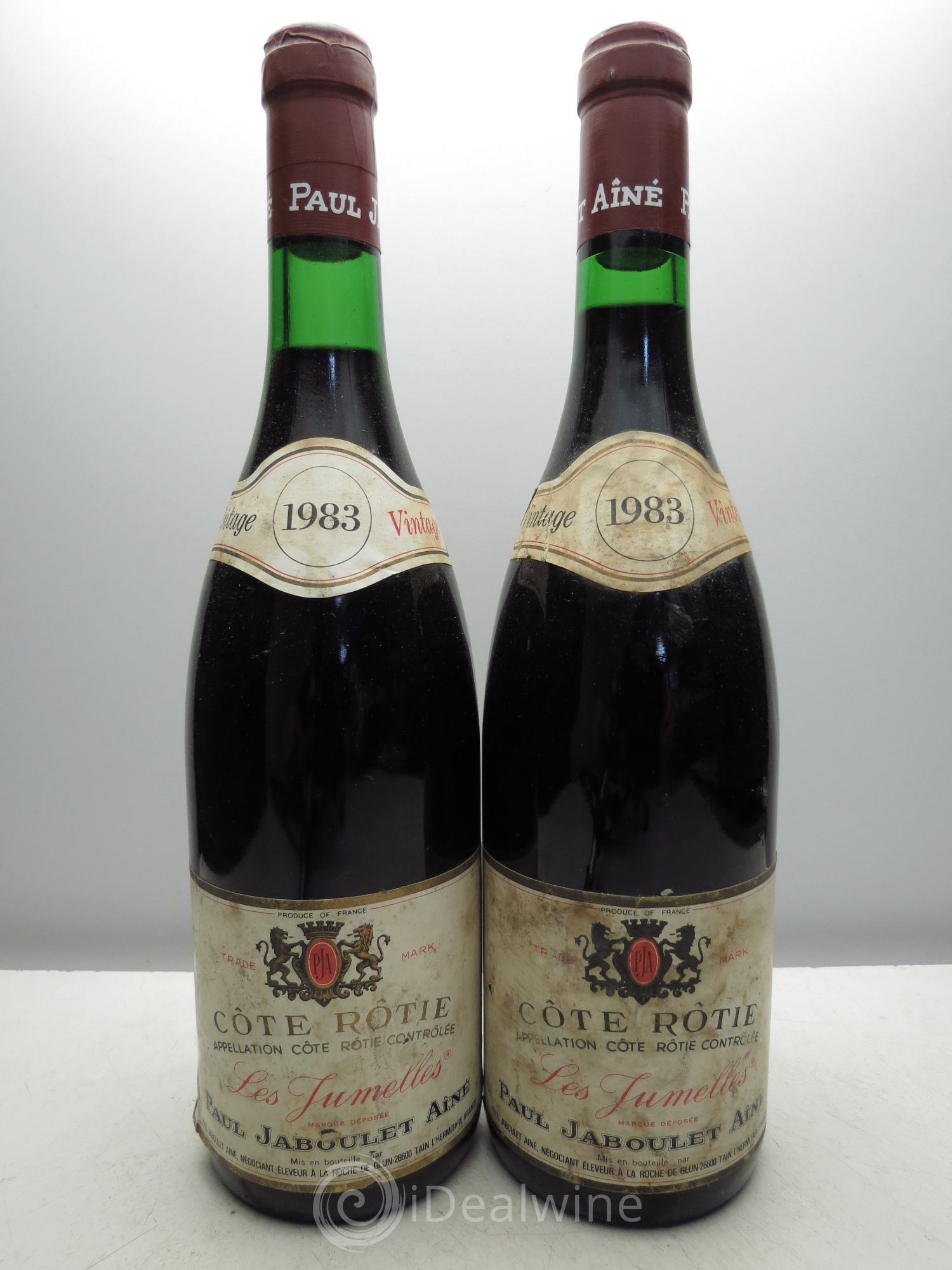 Côte-Rôtie Les Jumelles Paul Jaboulet Ainé 1983 - Lot de 2 bouteilles - 0