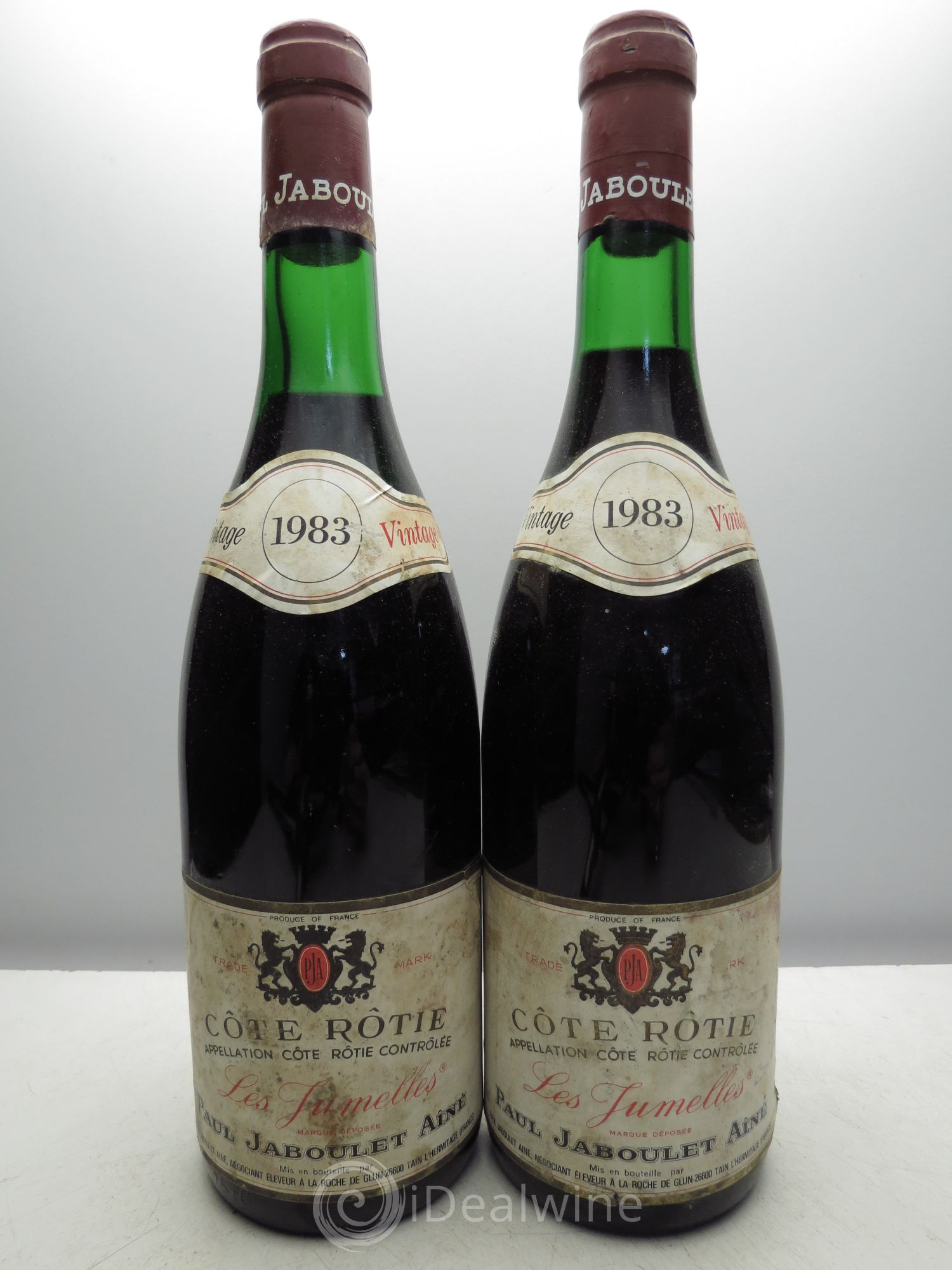 Côte-Rôtie Les Jumelles Paul Jaboulet Ainé 1983 - Lot de 2 bouteilles - 0